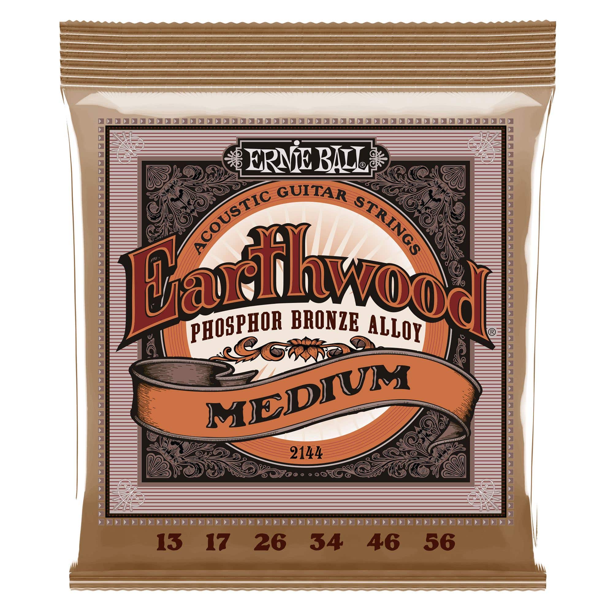 Ernie Ball P02144 Earthwood Medium Acoustic Phosphor Bronze Strings