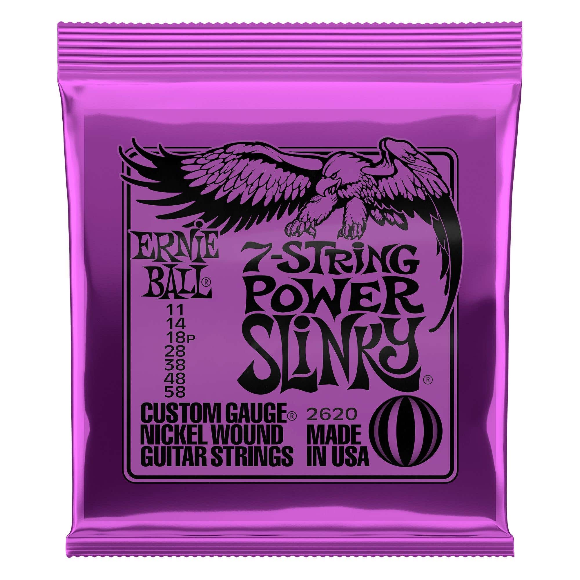 Ernie Ball 2620 7-String Power Slinky Nickel Electric Guitar Strings