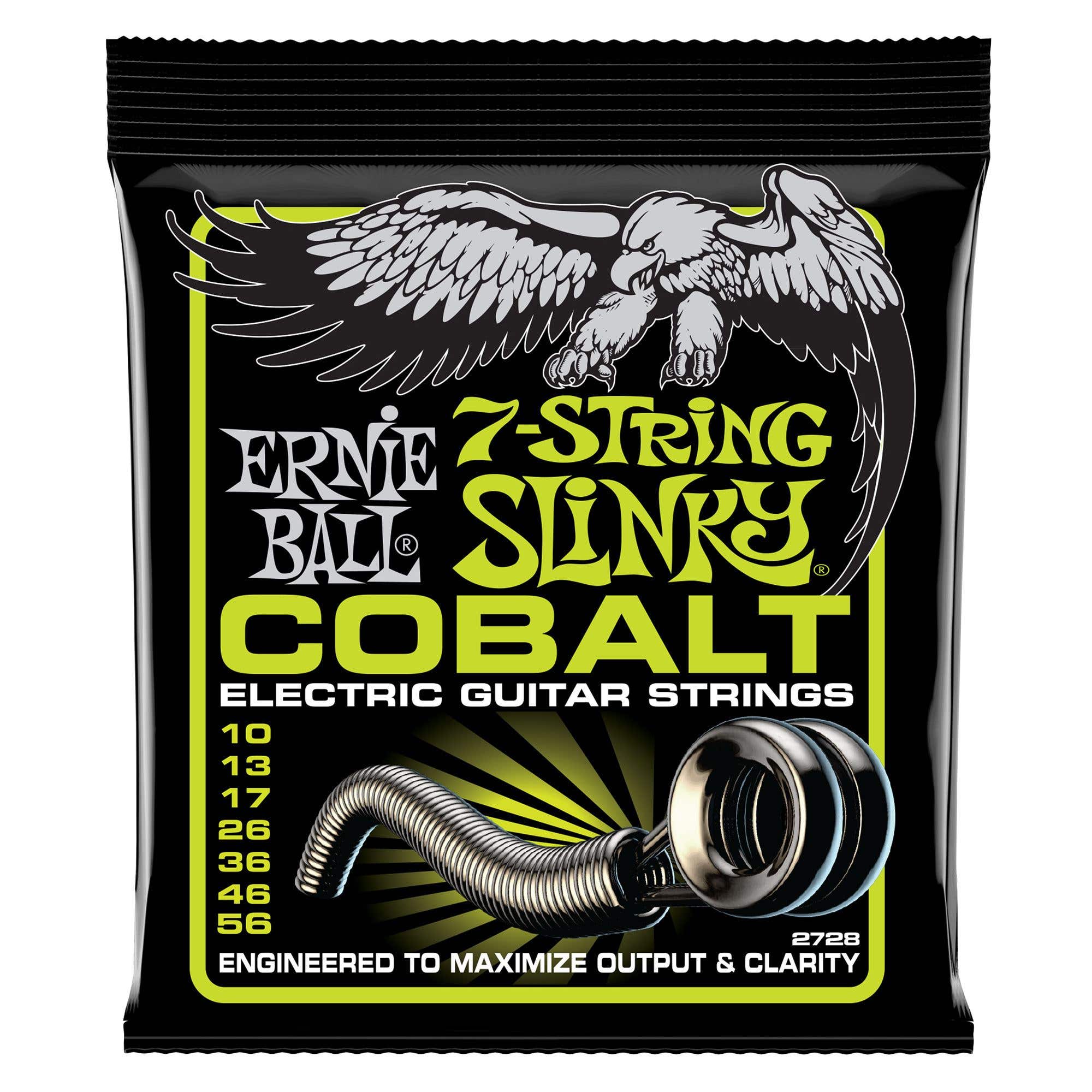 Ernie Ball P02728 Cobalt 7 String Electric Strings Regular Slinky
