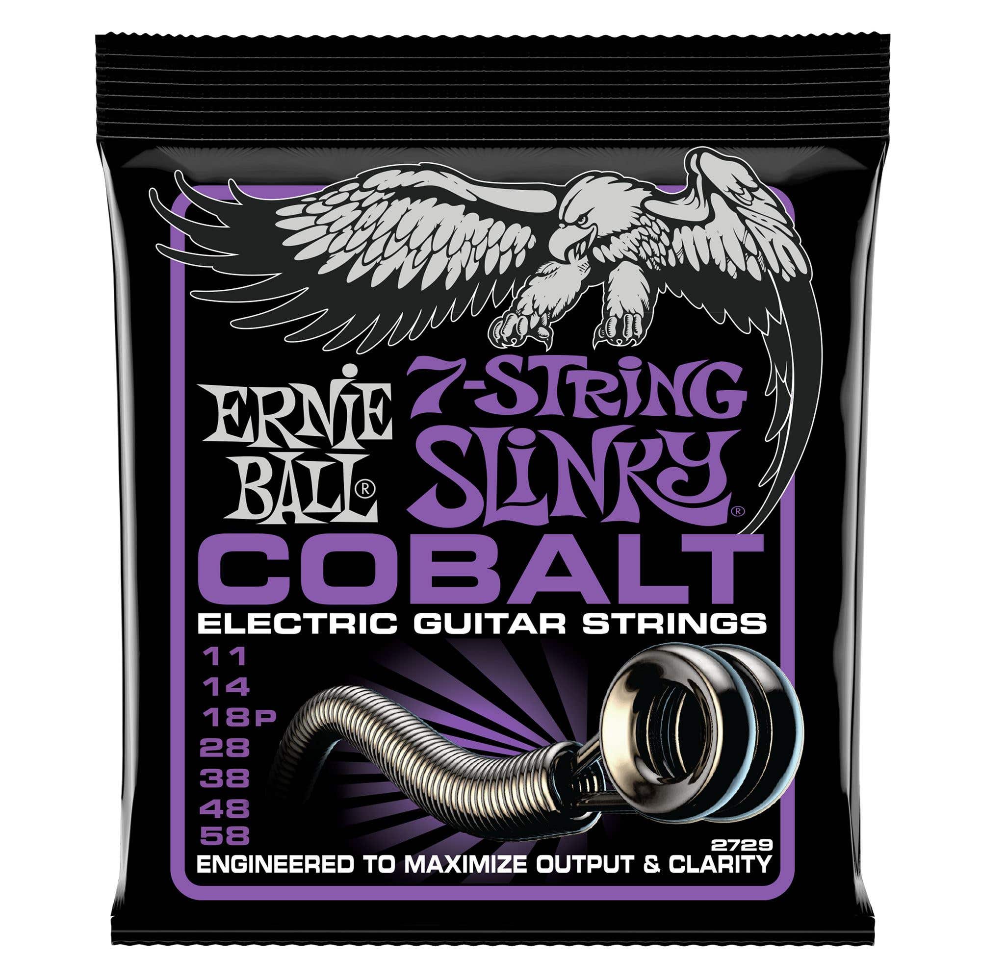 Ernie Ball Cobalt 7-String Slinky Electric Guitar Strings
