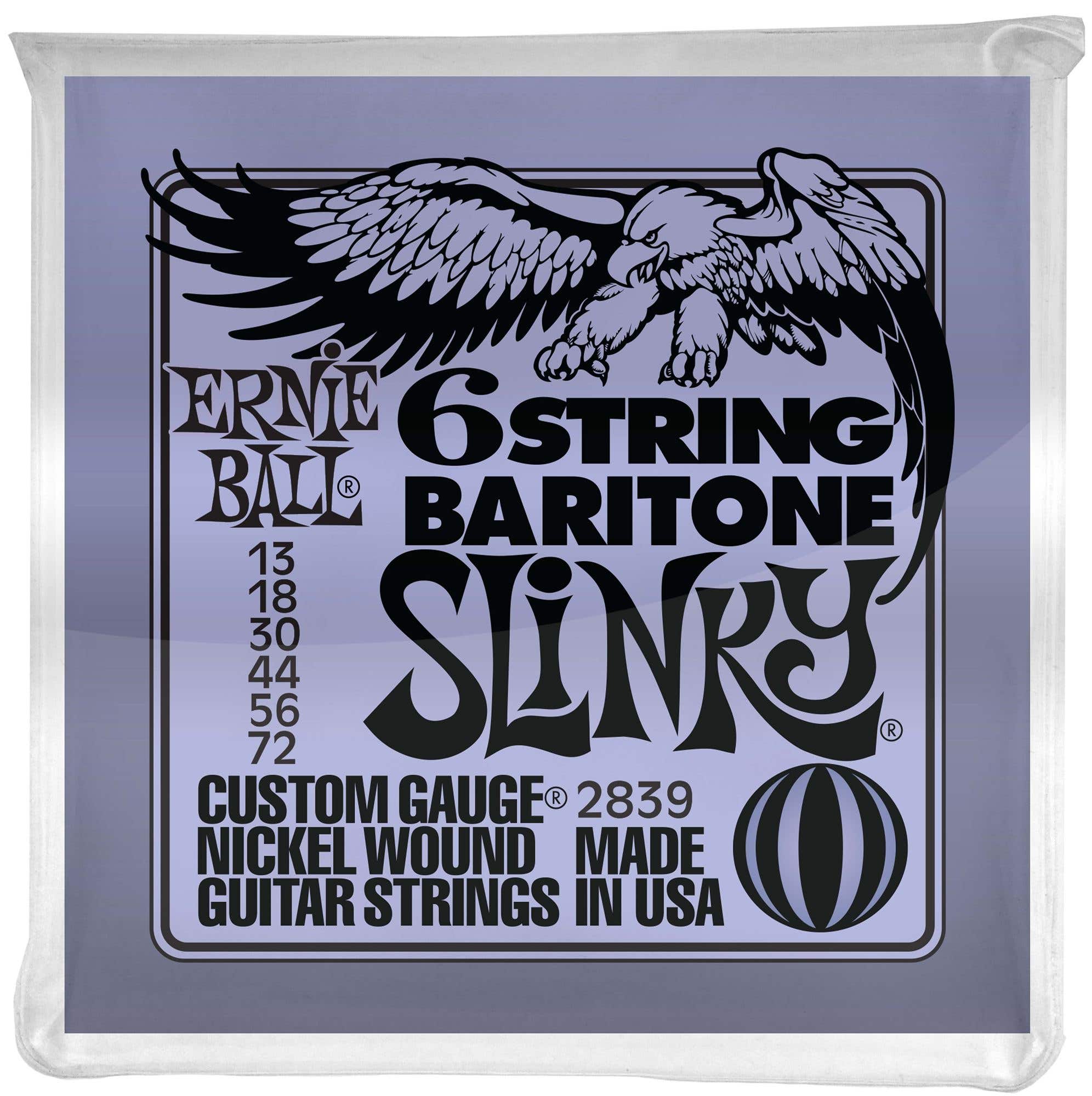 Ernie Ball 2839 Slinky Nickel Wound 6-String Baritone Strings