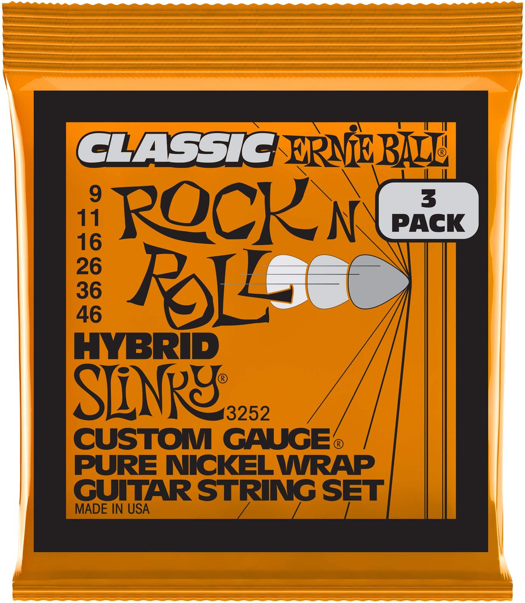 Ernie Ball Classic Rock N Roll Pure Nickel Guitar Strings