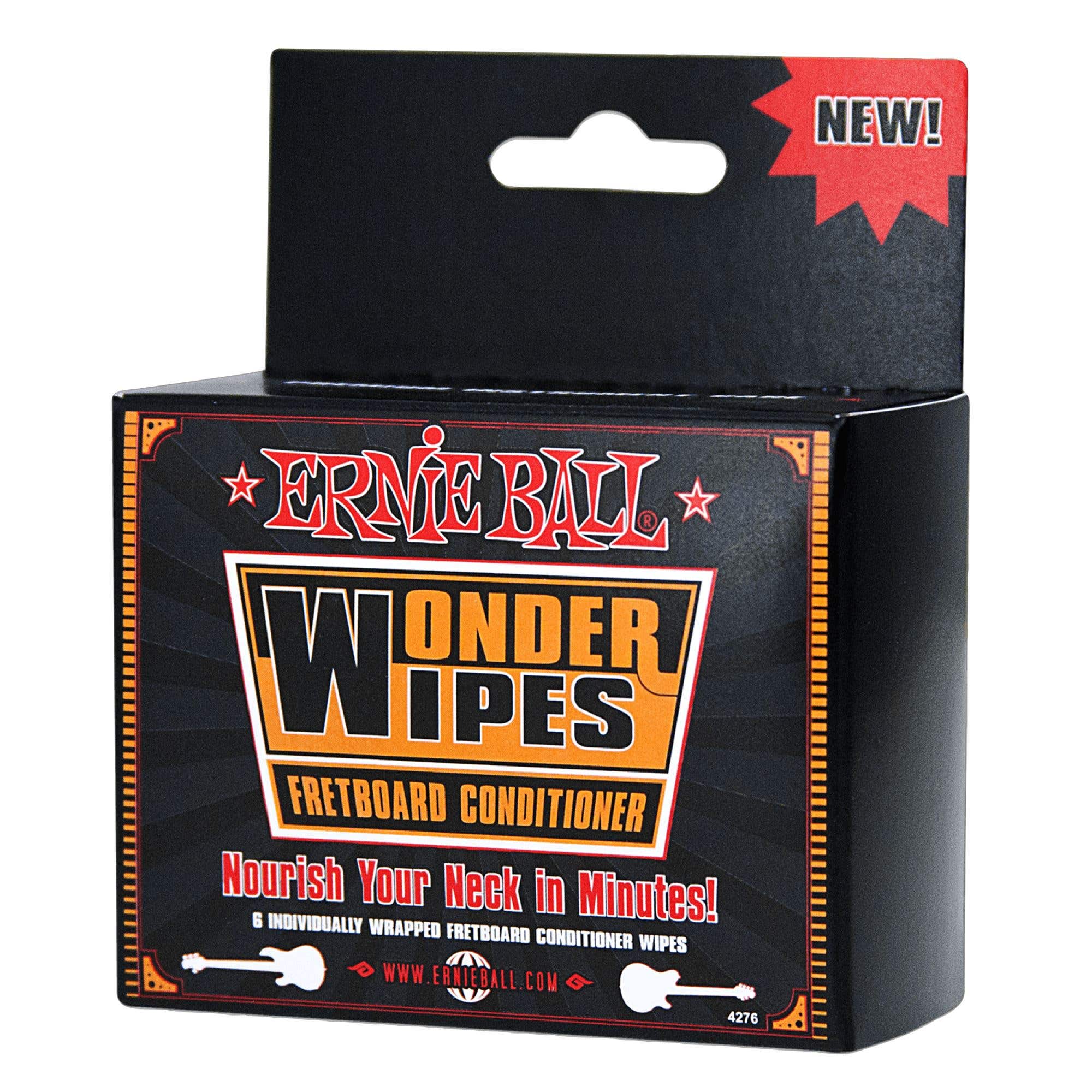 Ernie Ball P04276 Wonder Wipes Fretboard Conditioner 6 Pack