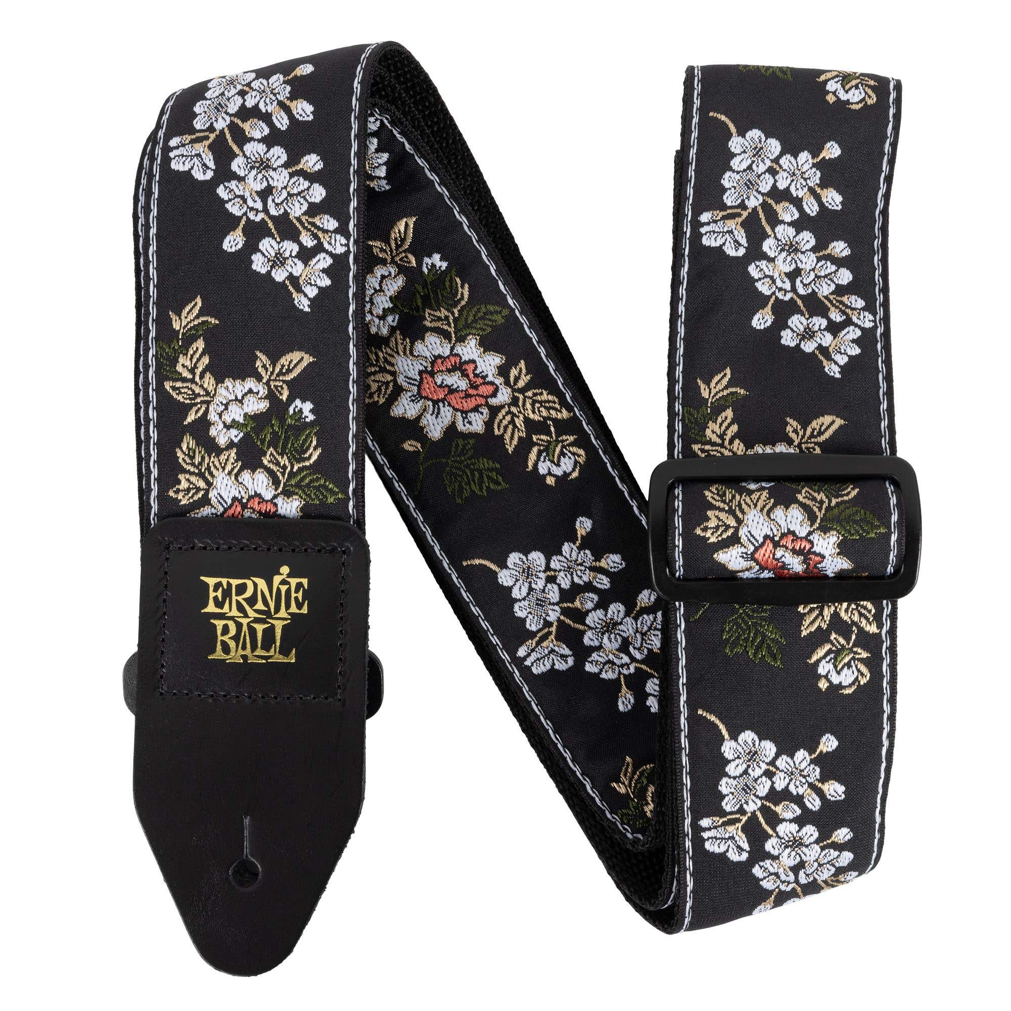 Ernie Ball P05362 Jacquard Guitar Strap White Blossom
