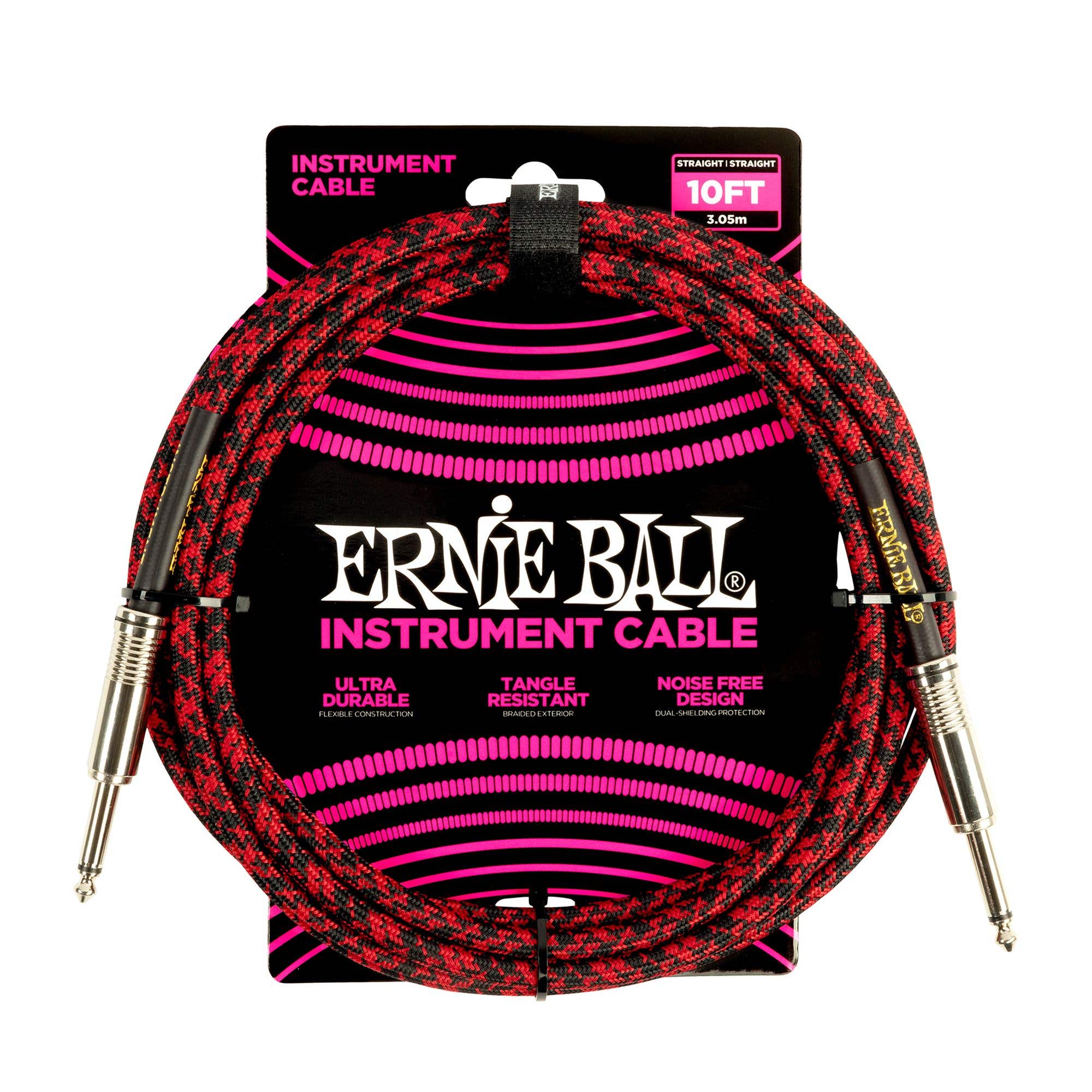 Ernie Ball Braided Instrument Cable Straight Ends