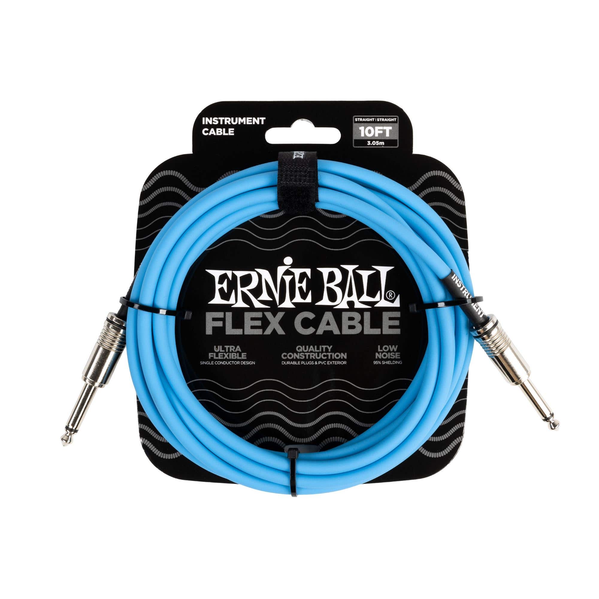 Ernie Ball P06412 Flex Instrument Cable 10' Blue