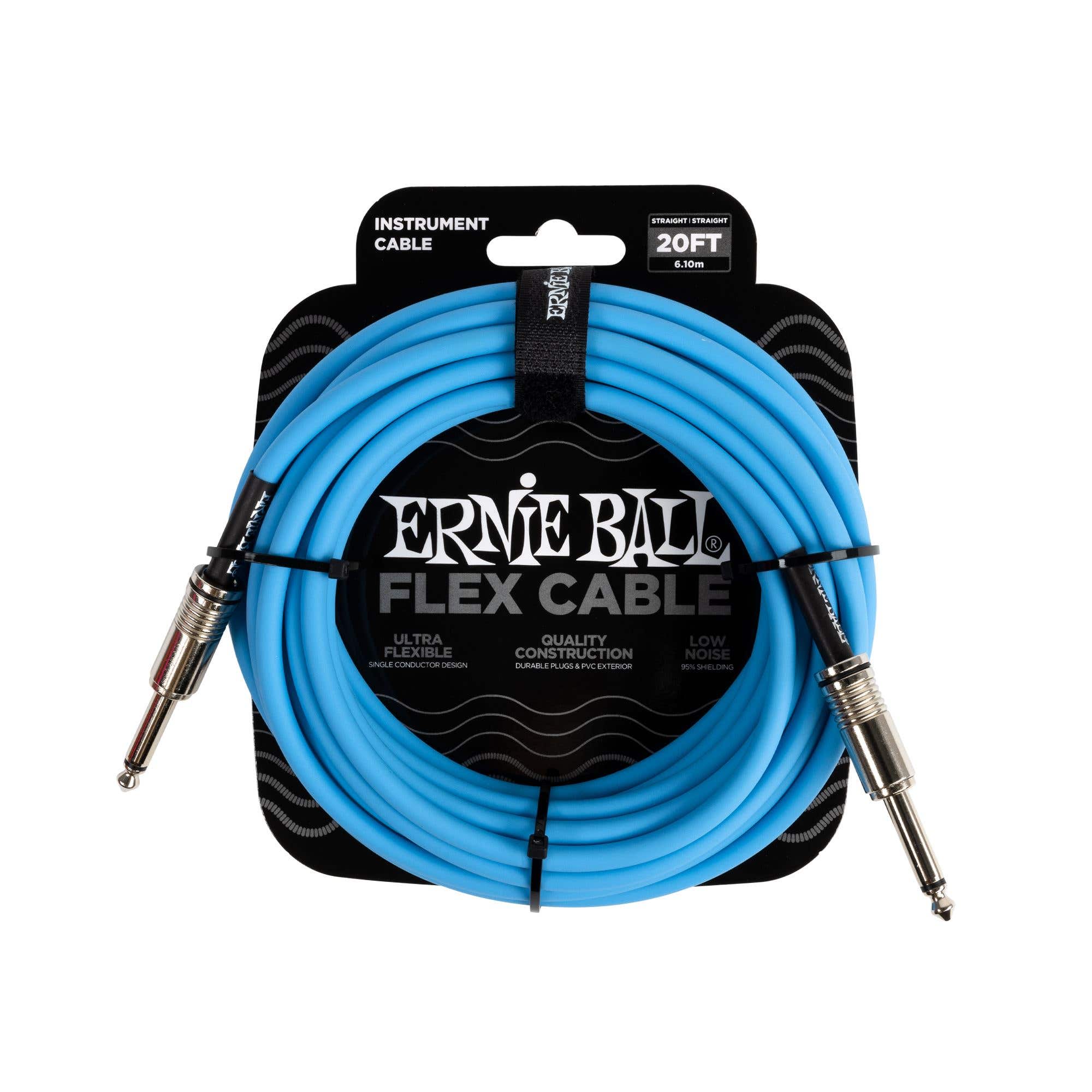 Ernie Ball P06417 Flex Instrument Cable 20' Blue