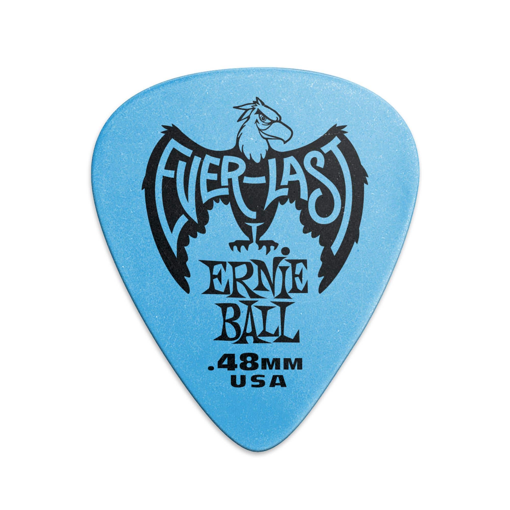 Ernie Ball P09181 Everlast Guitar Picks Blue 12pk 0.48mm