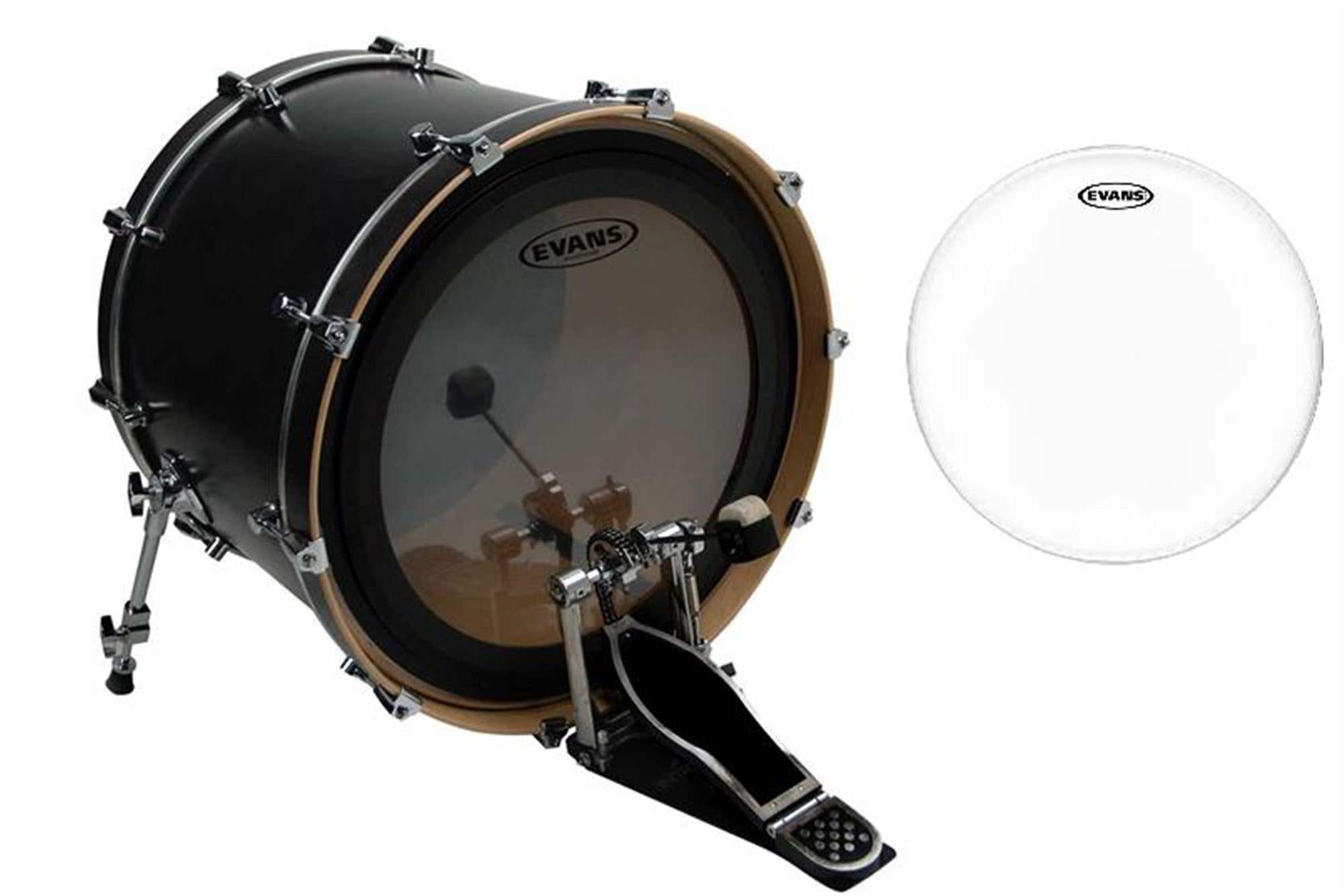 Evans EMAD 2 Clear 22" Bass and Genera G1 Coated 14" Drum Head Pak