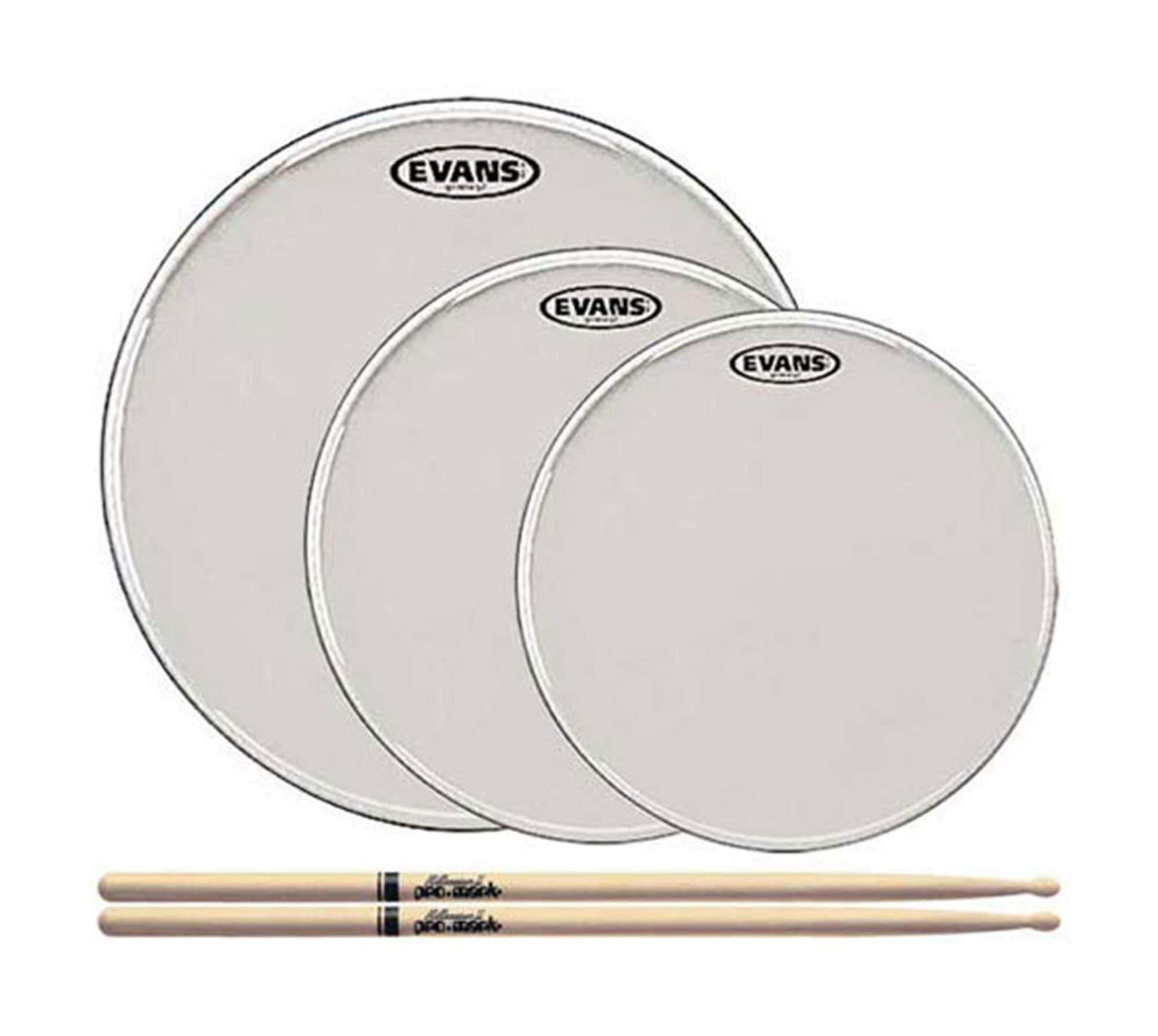 Evans G2 Fusion Coated Tom Drum Head Package