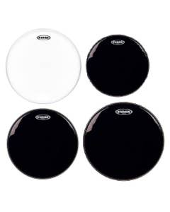 Evans Black Hydraulic and Genera G1 Coated Drum Head Package