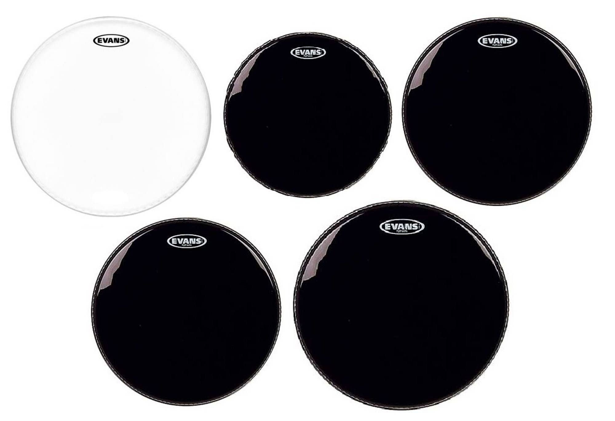 Evans Black Hydraulic 10/12/14/16 Tom PAK W/B14G1 Snare Head