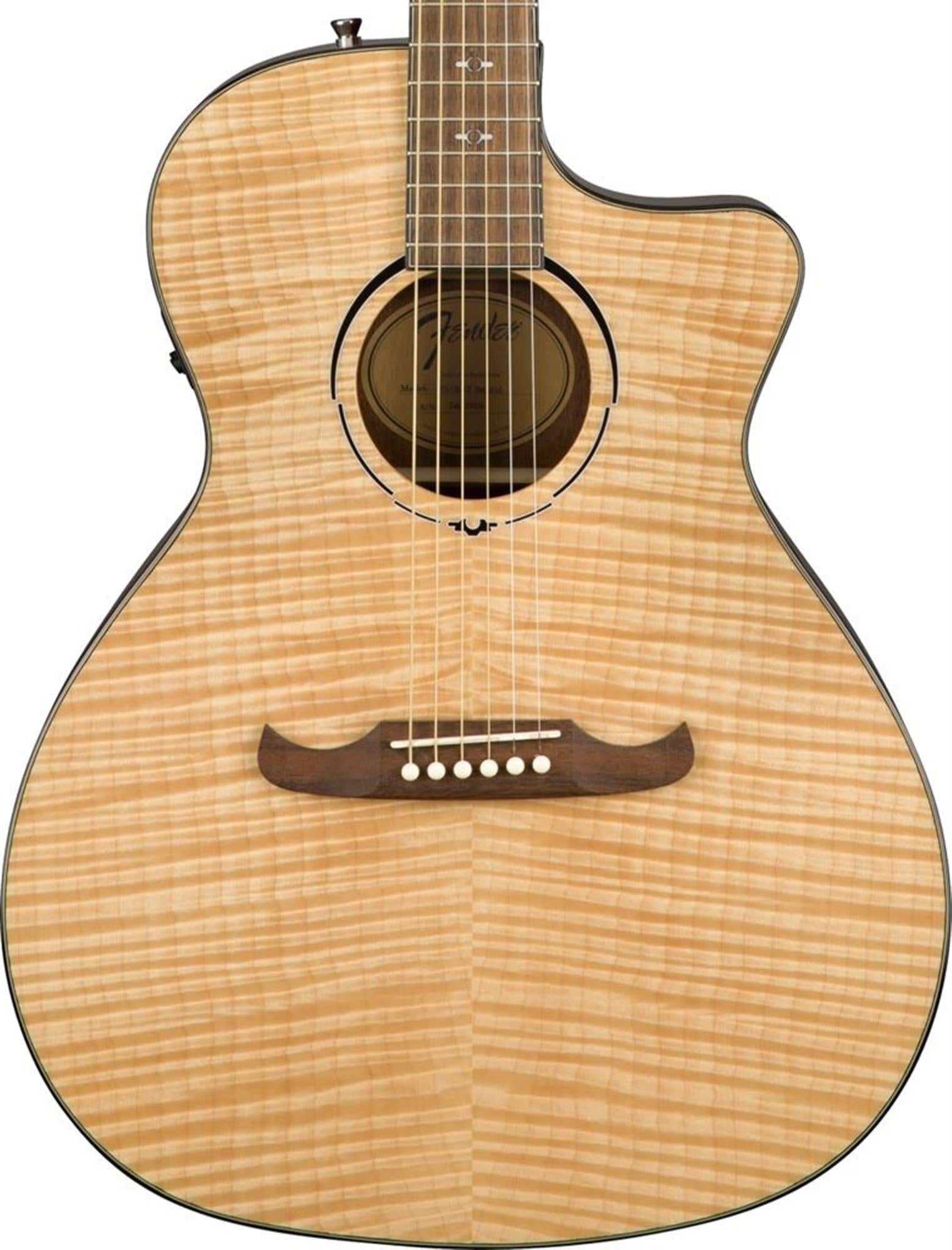 Fender FA345CE Auditorium Flame Maple Top Acoustic Electric Guitar Natural