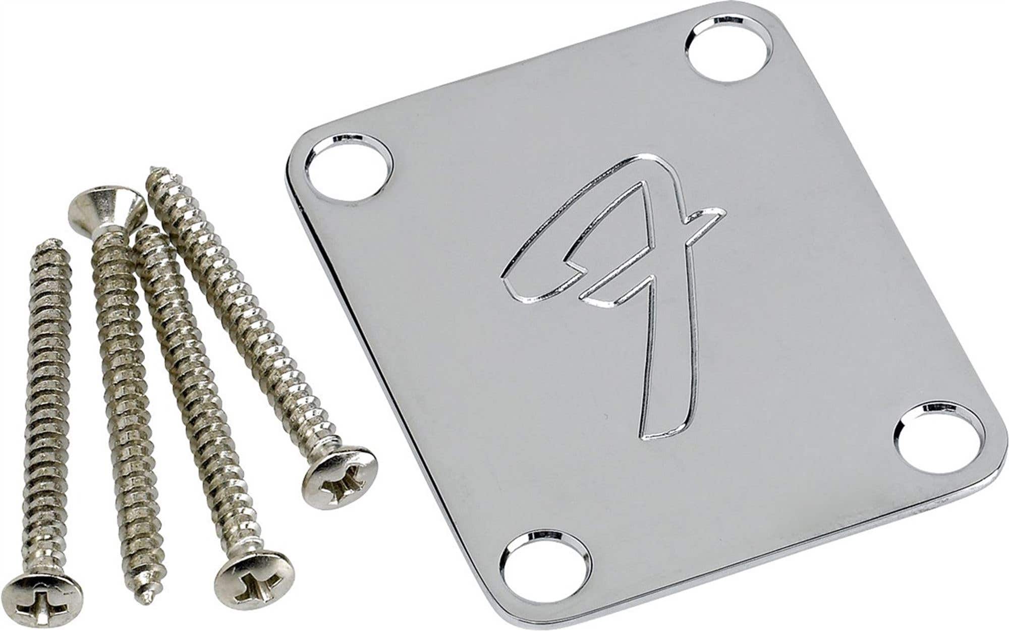 Fender 4 Bolt Neck Plate 70s F Logo