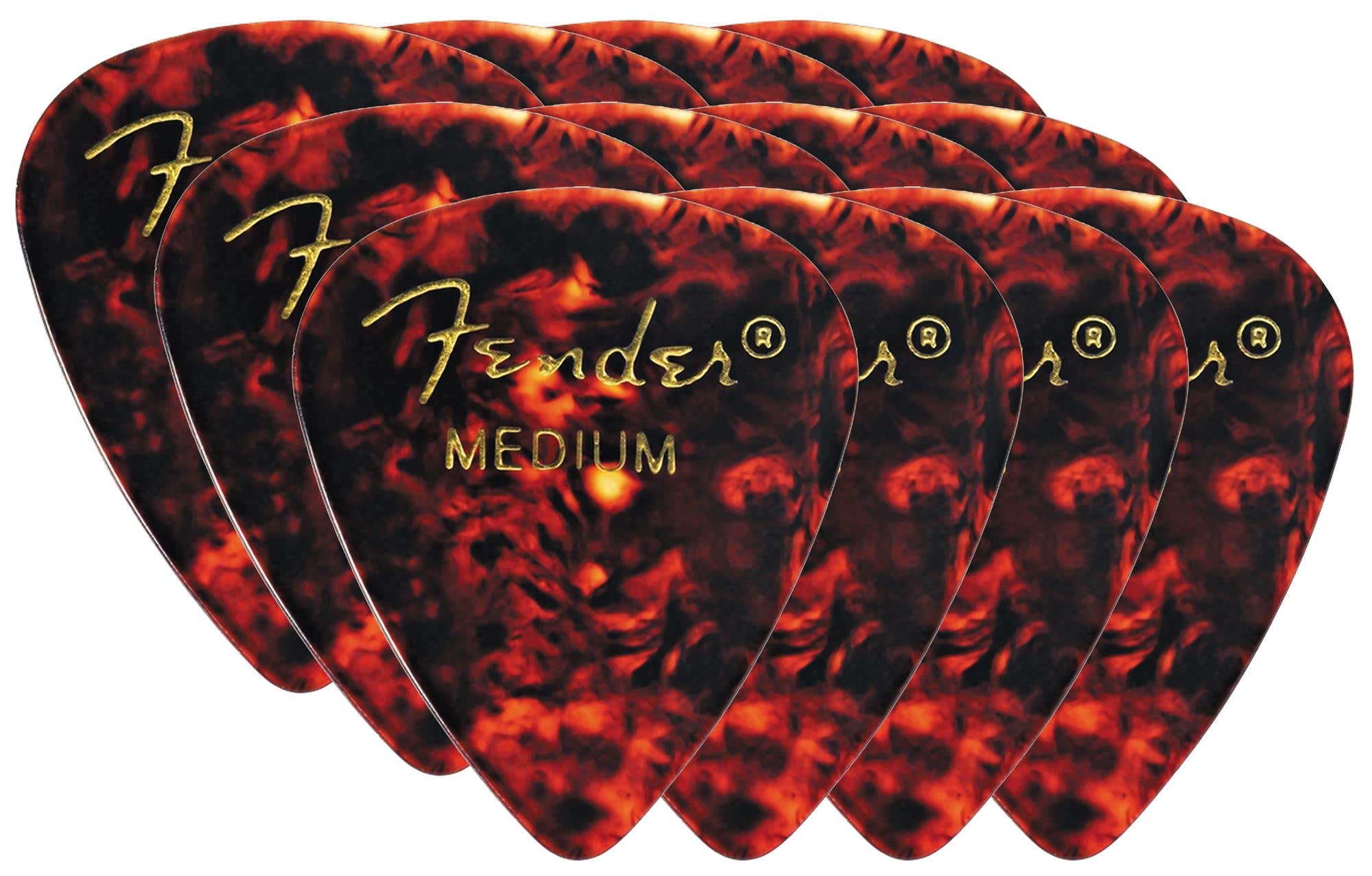Fender 351 Shape Classic Picks 12 Pack Shell Medium