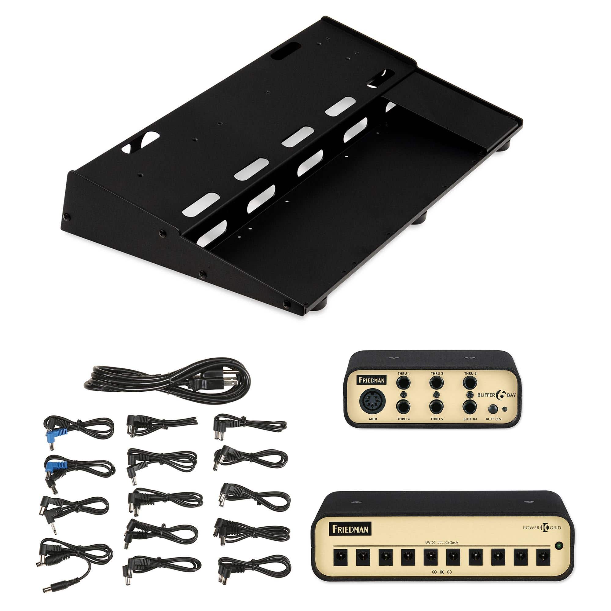 Friedman Tour Pro 15" x 24" Platinum Pedal Board w/Buffer and Power Grid 10