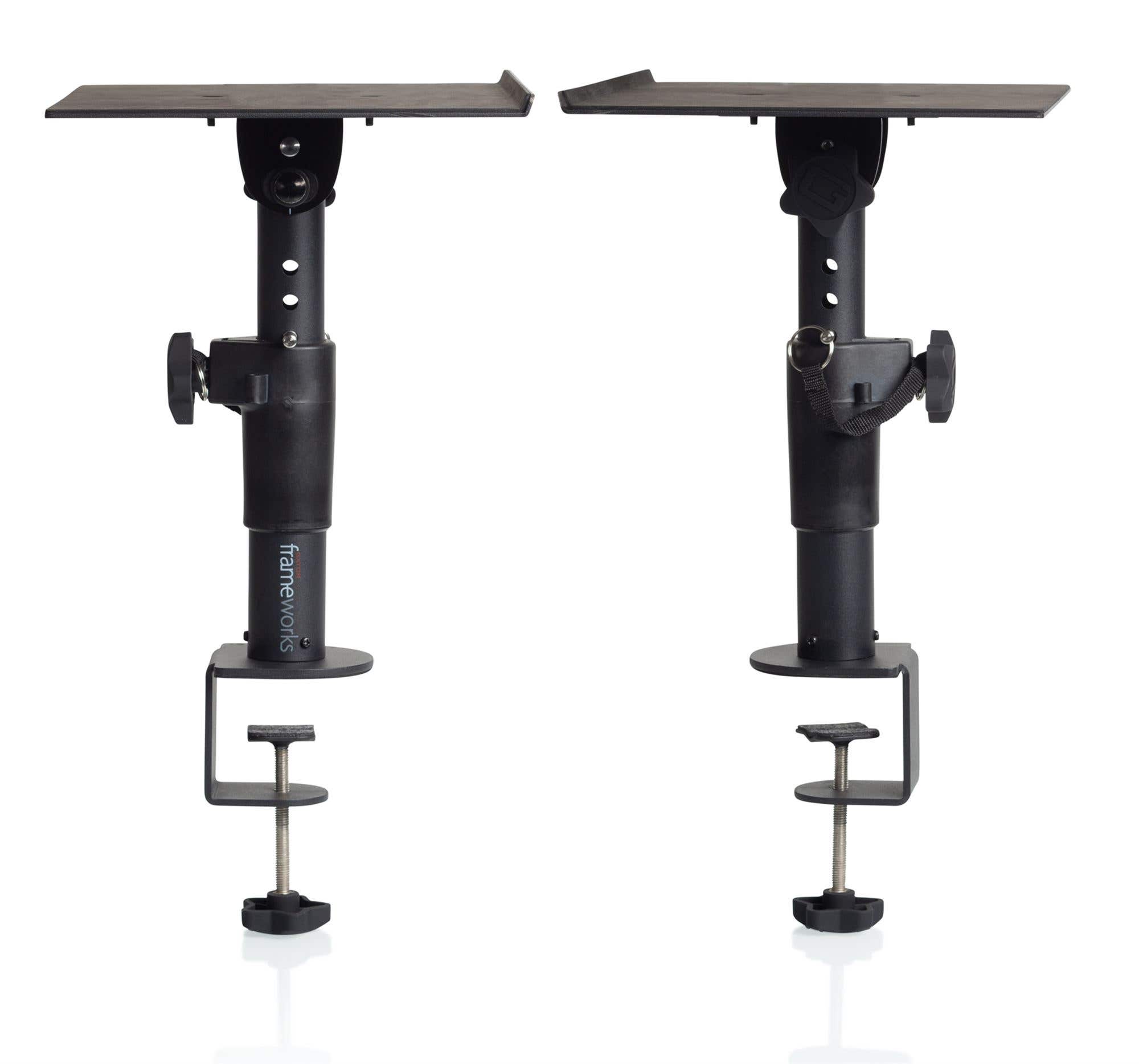 Gator GFWSPKSTMNDSKCMP Frameworks Clamp-On Studio Monitor Stand