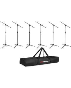 Gator GFW-MIC-6PACKBG 6-Pack of Mic Stands with Carry Bag