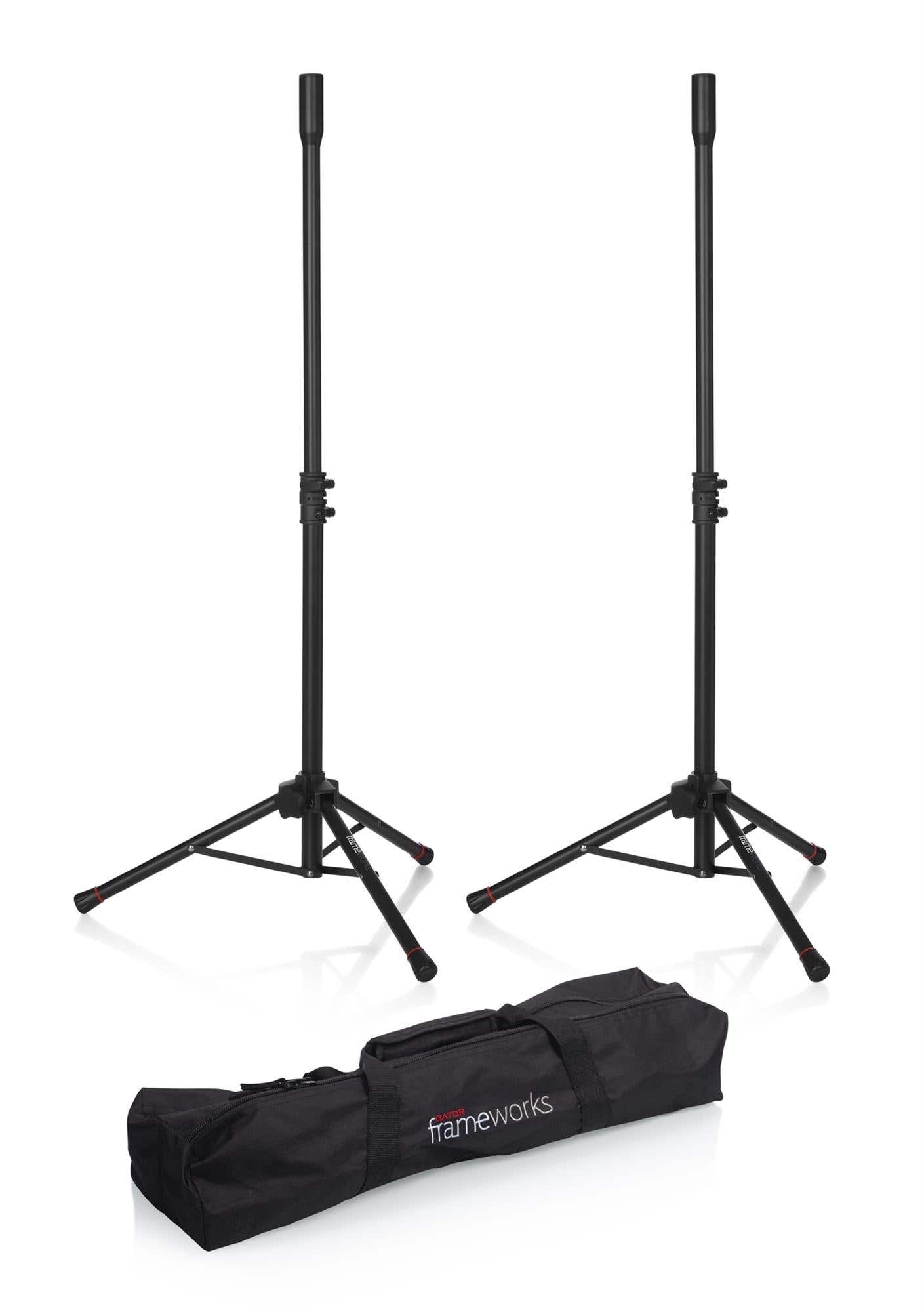 Gator GFWSPK0250SET Frameworks Mini Speaker Stand Pair with Bag