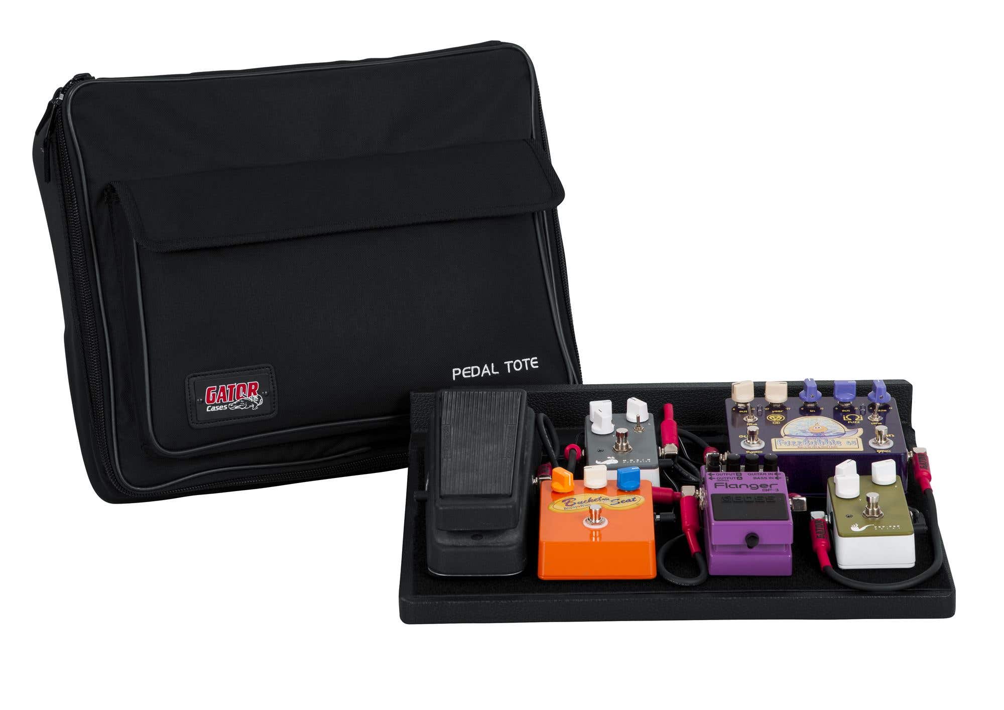 Gator GPTBLPWR Wood Pedalboard with Black Nylon Bag and GBUS8 Power Supply with 8 9Volt 9V and 3 18Volt 18V Outputs 16"x12"