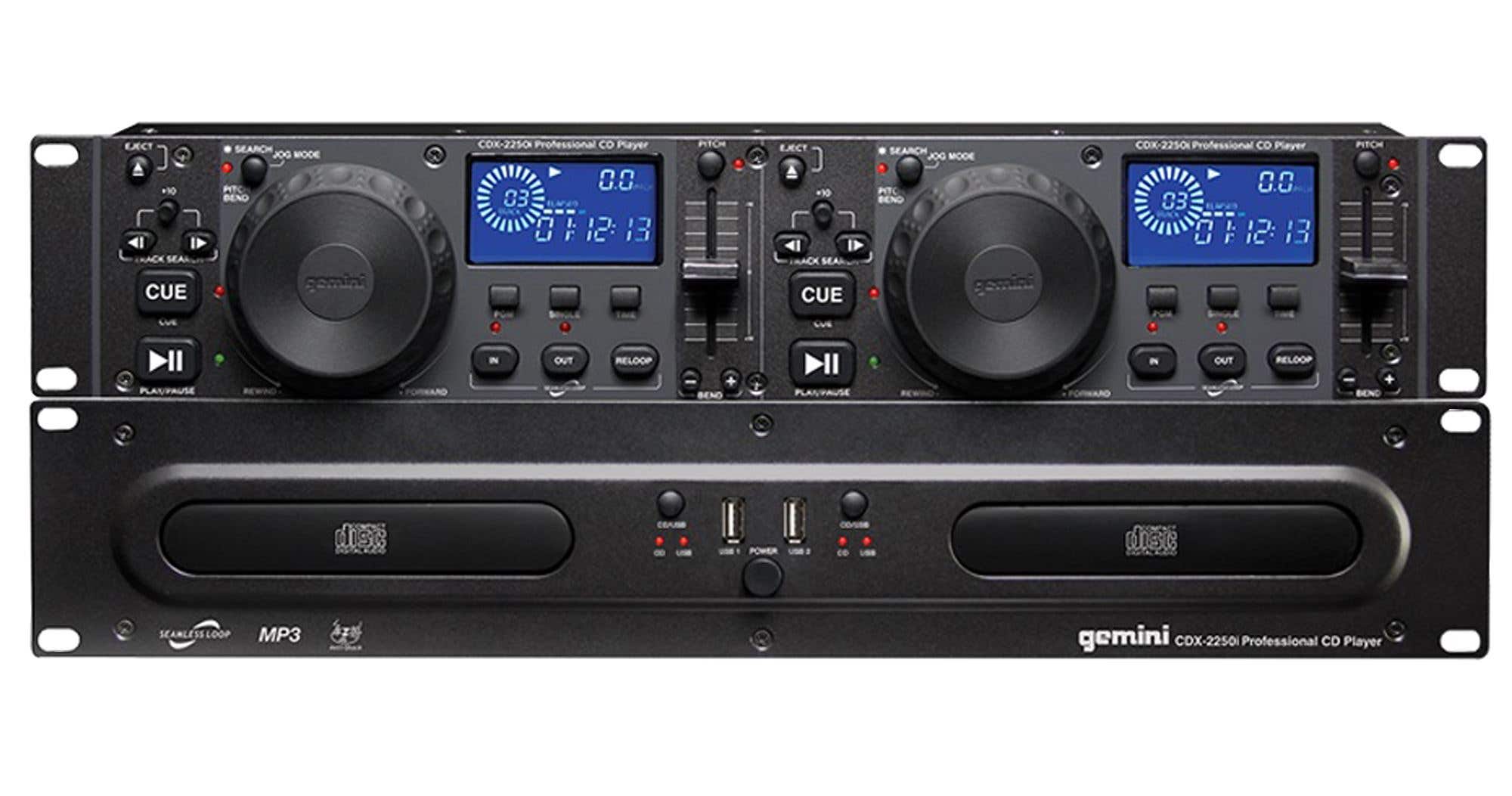 Gemini CDX2250i Pro 2U Rackmount CD USB Media Player