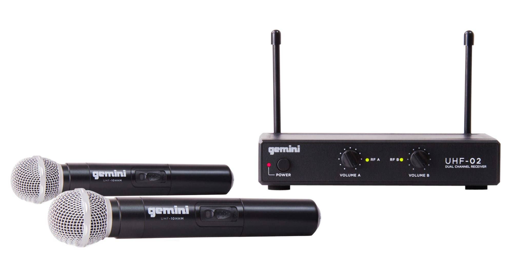 Gemini UHF02M Dual Handheld Wireless System S12 Band