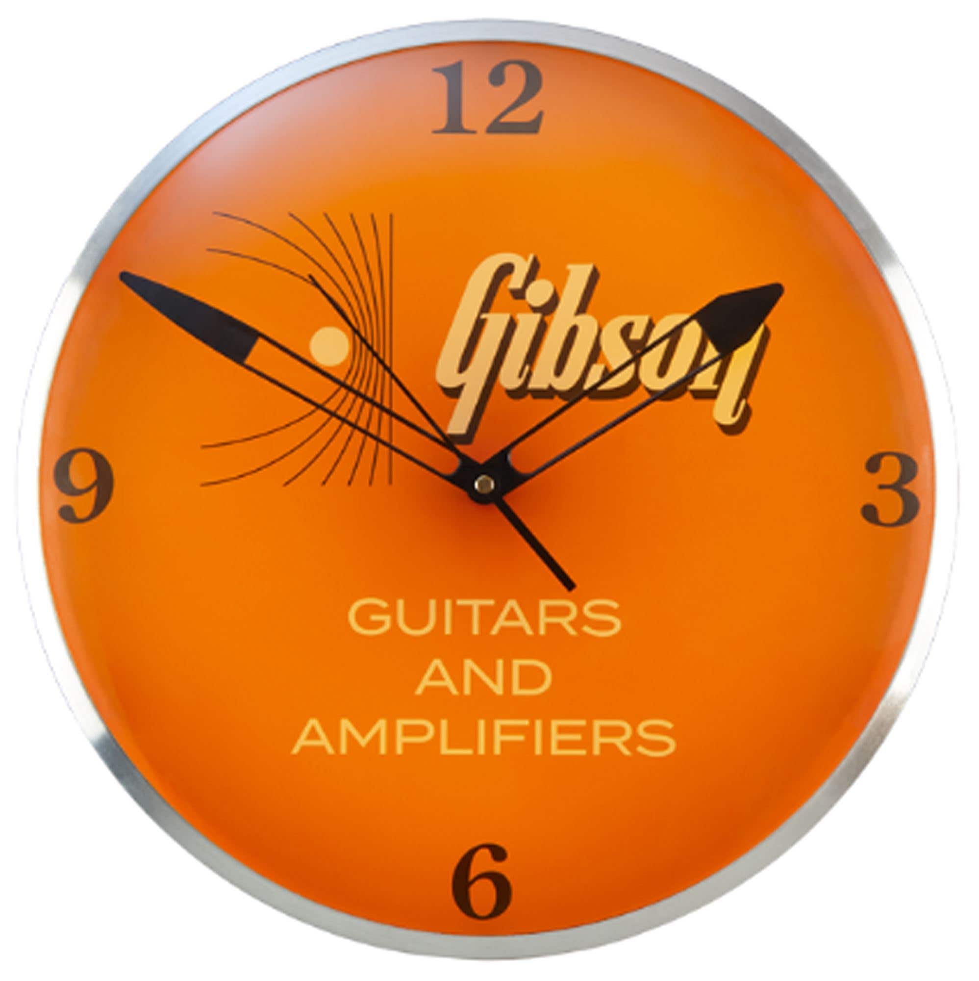 Gibson Vintage Lighted Wall Clock, Kalamazoo Orange
