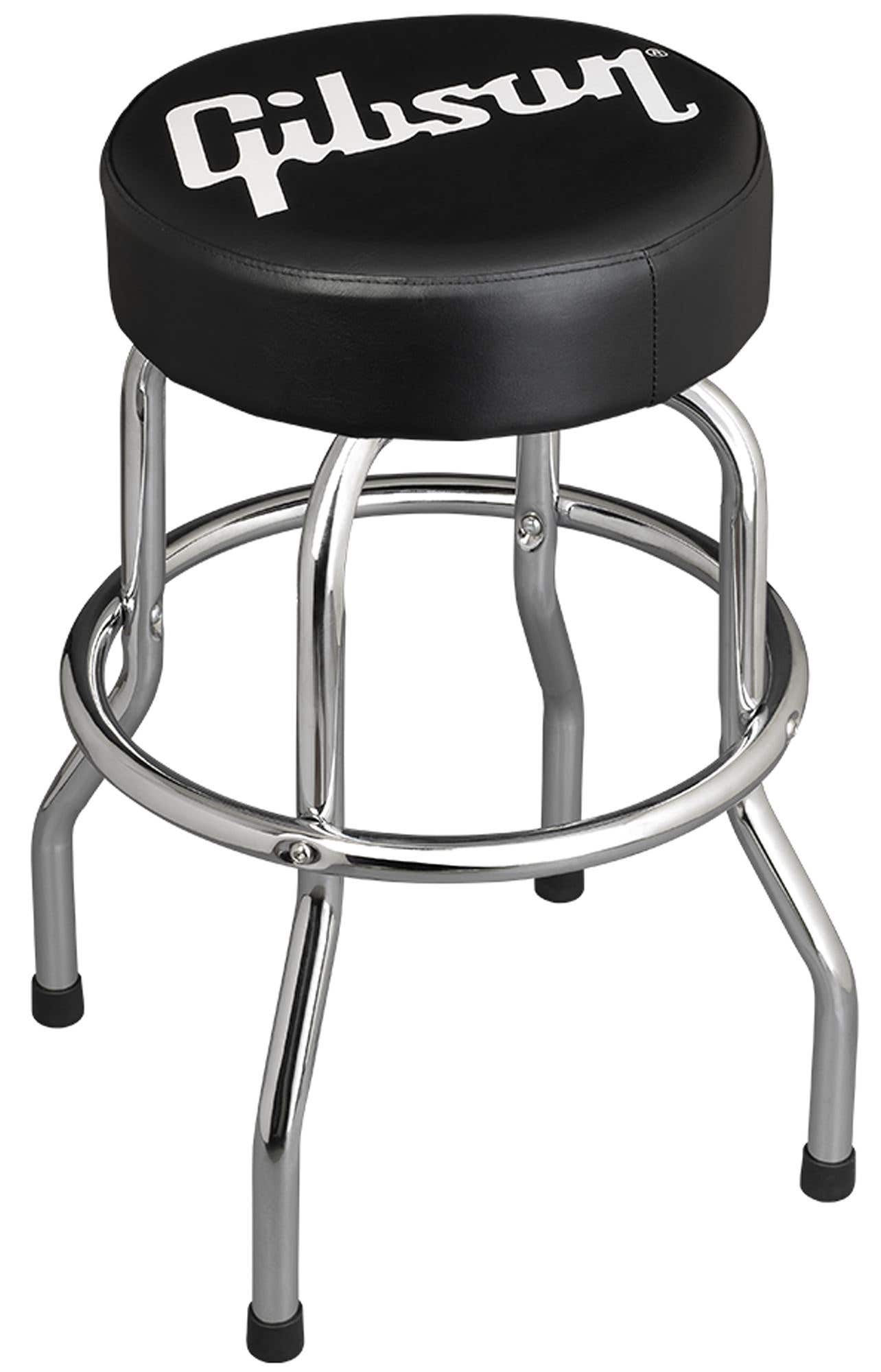 Gibson Premium 24" Stool, Black with White Logo