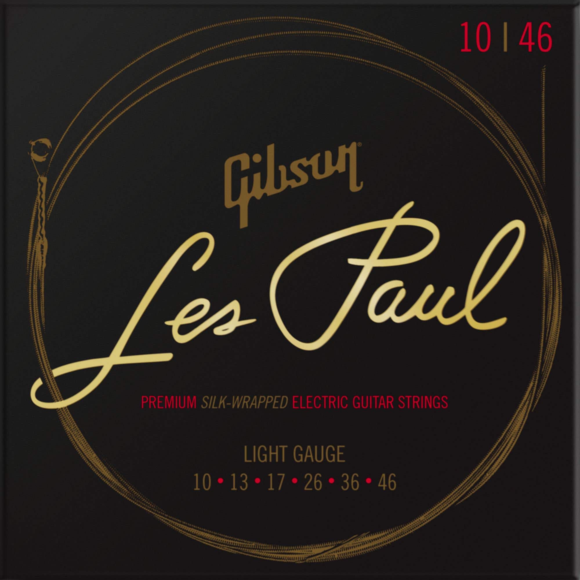 Gibson SEG-LES10 Les Paul Premium Electric Guitar Strings, Light 10-46