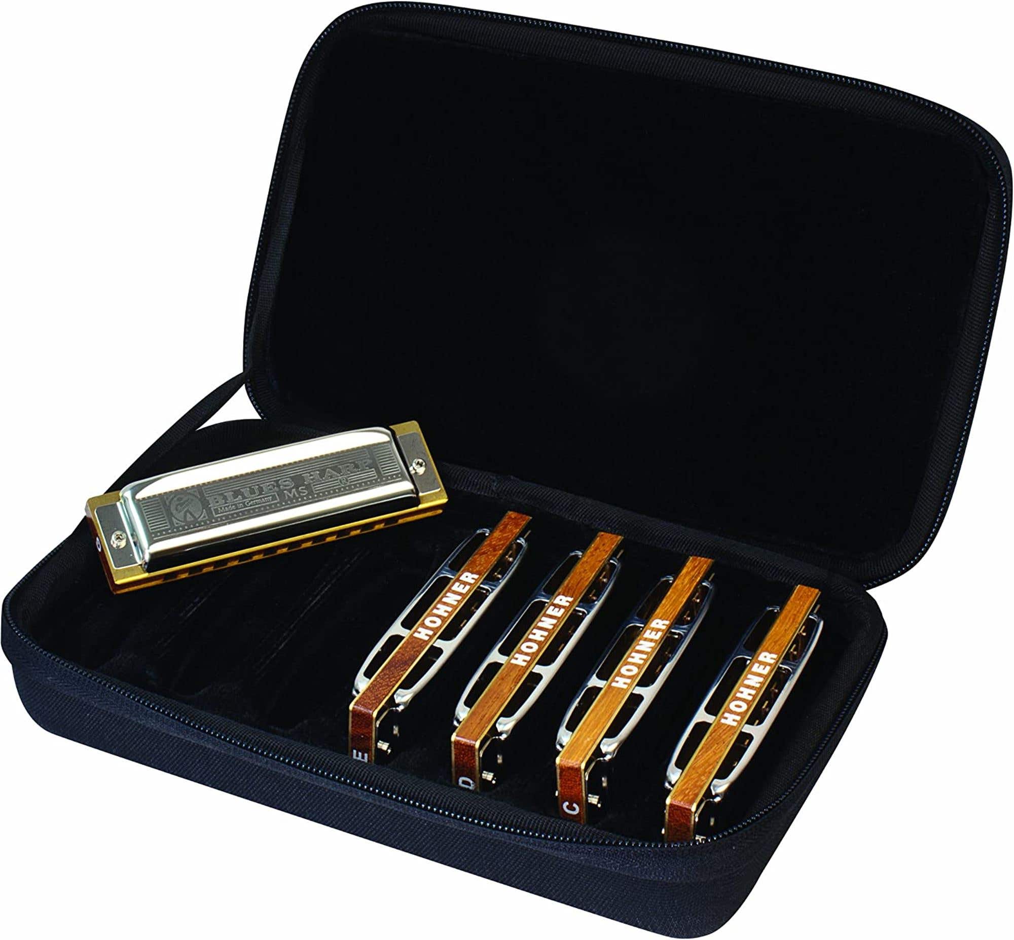 Hohner Case of Blues 5 Harmonica Package with Case
