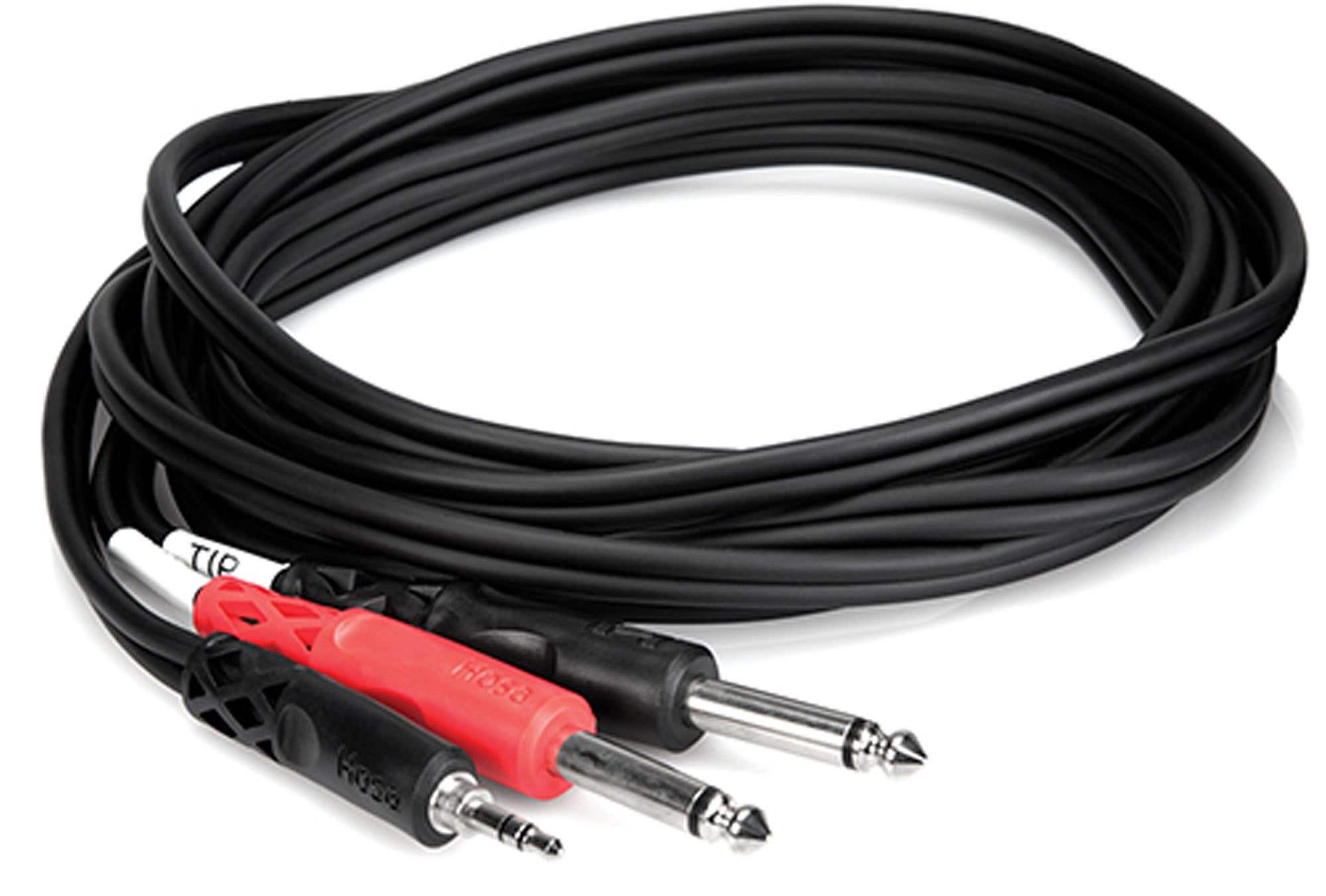 Hosa CMP153 Stereo Breakout 3.5mm TRS to Dual 1/4" TS 3 Foot