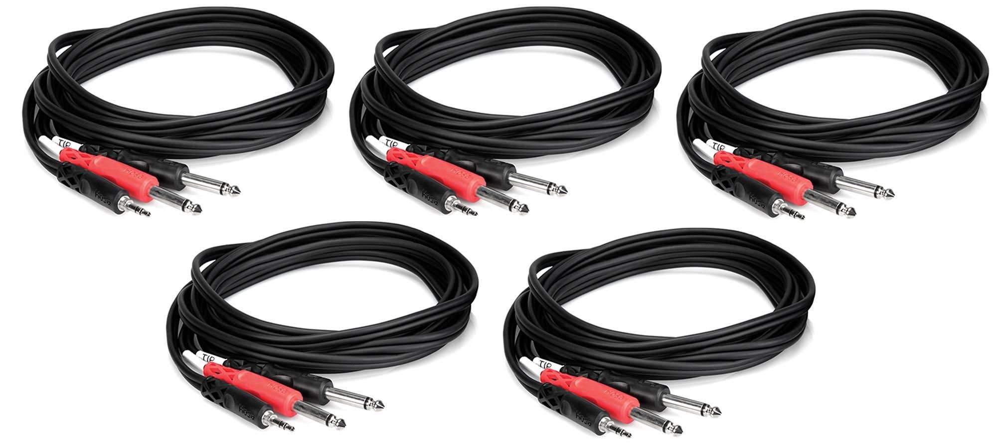 Hosa Stereo Breakout 3.5mm TRS to Dual 1/4" TS Cables
