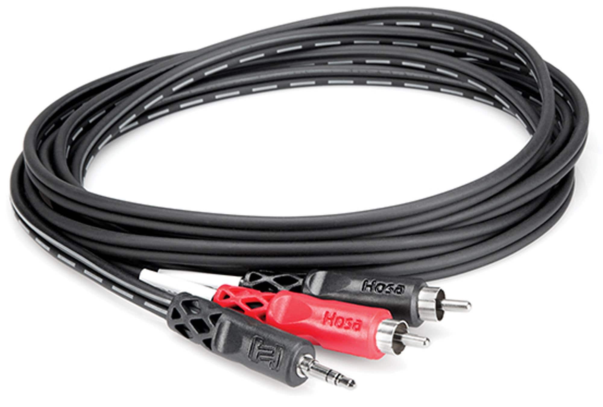 Hosa Stereo Breakout 3.5mm TRS to Dual RCA Cables
