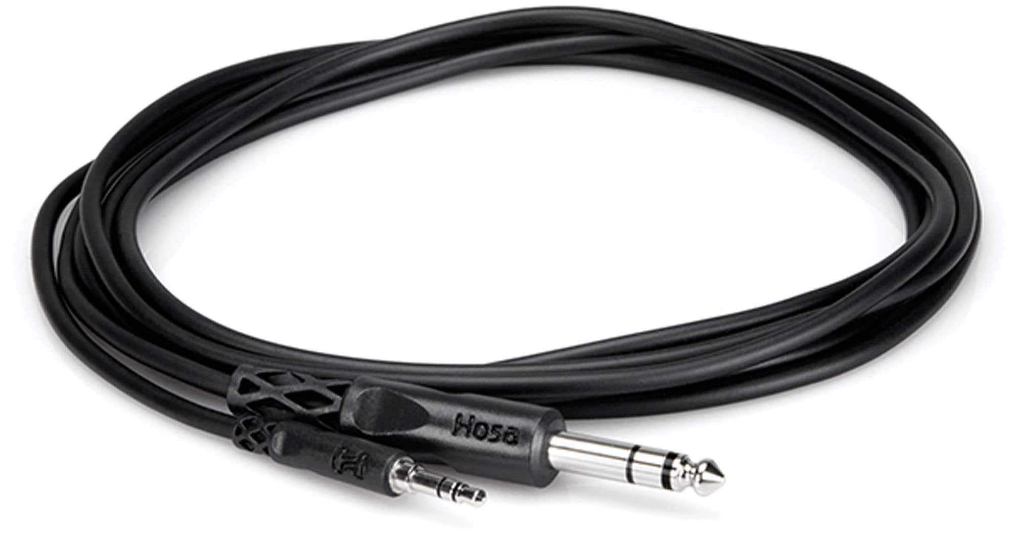 Hosa CMS110 Stereo Interconnect 3.5mm TRS to 1/4" TRS 10 Foot