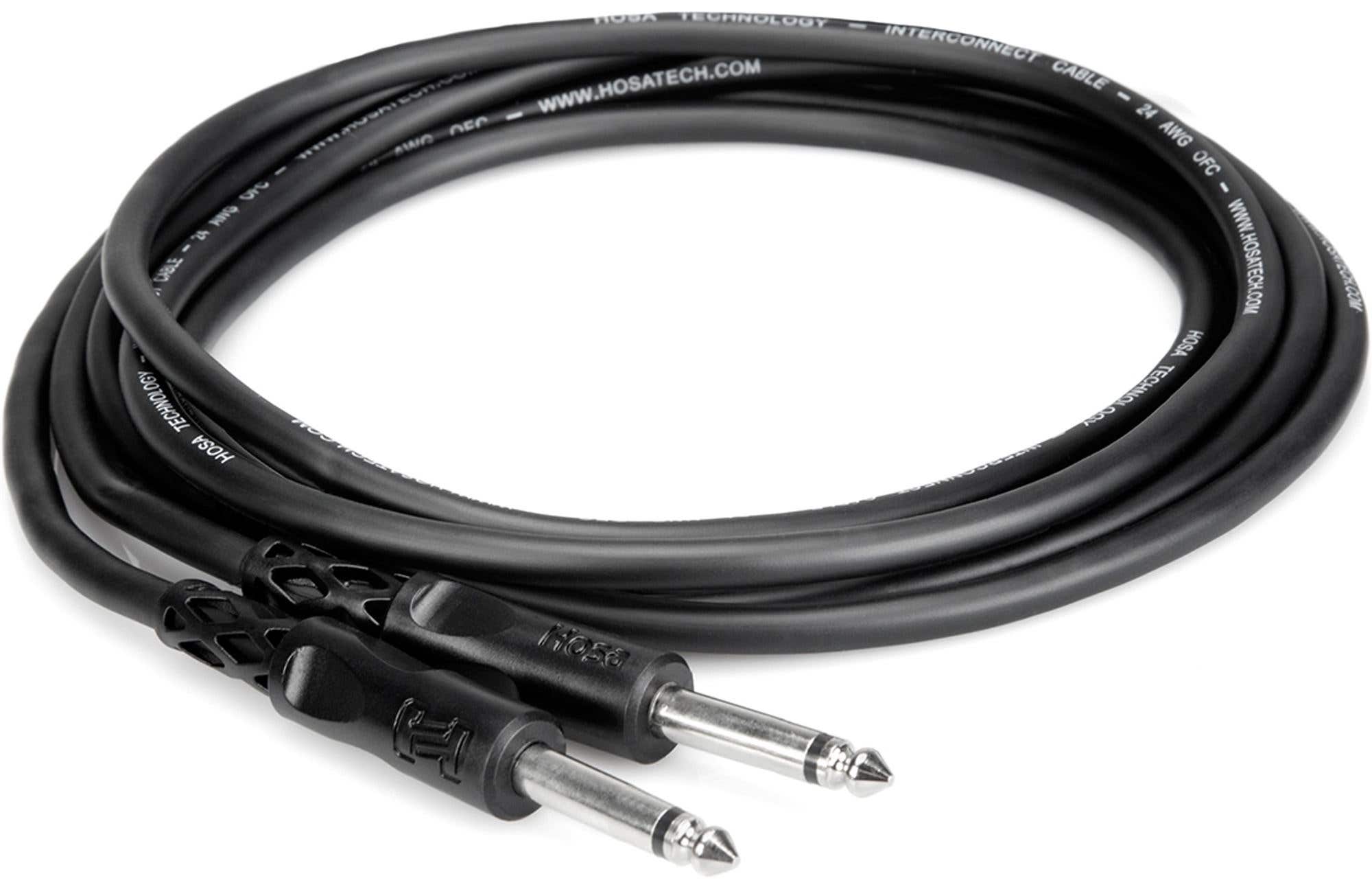 Hosa Unbalanced Interconnect 1/4" TS Cables