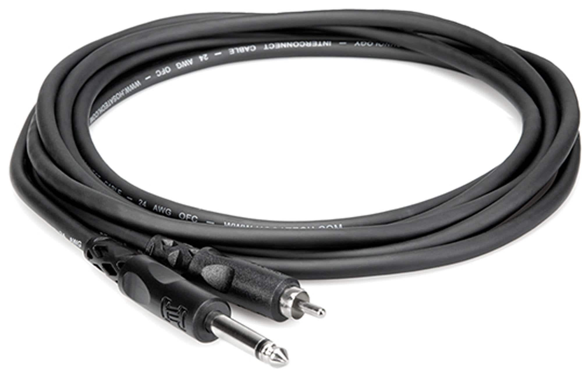 Hosa CPR105 Unbalanced Interconnect 1/4" TS to RCA