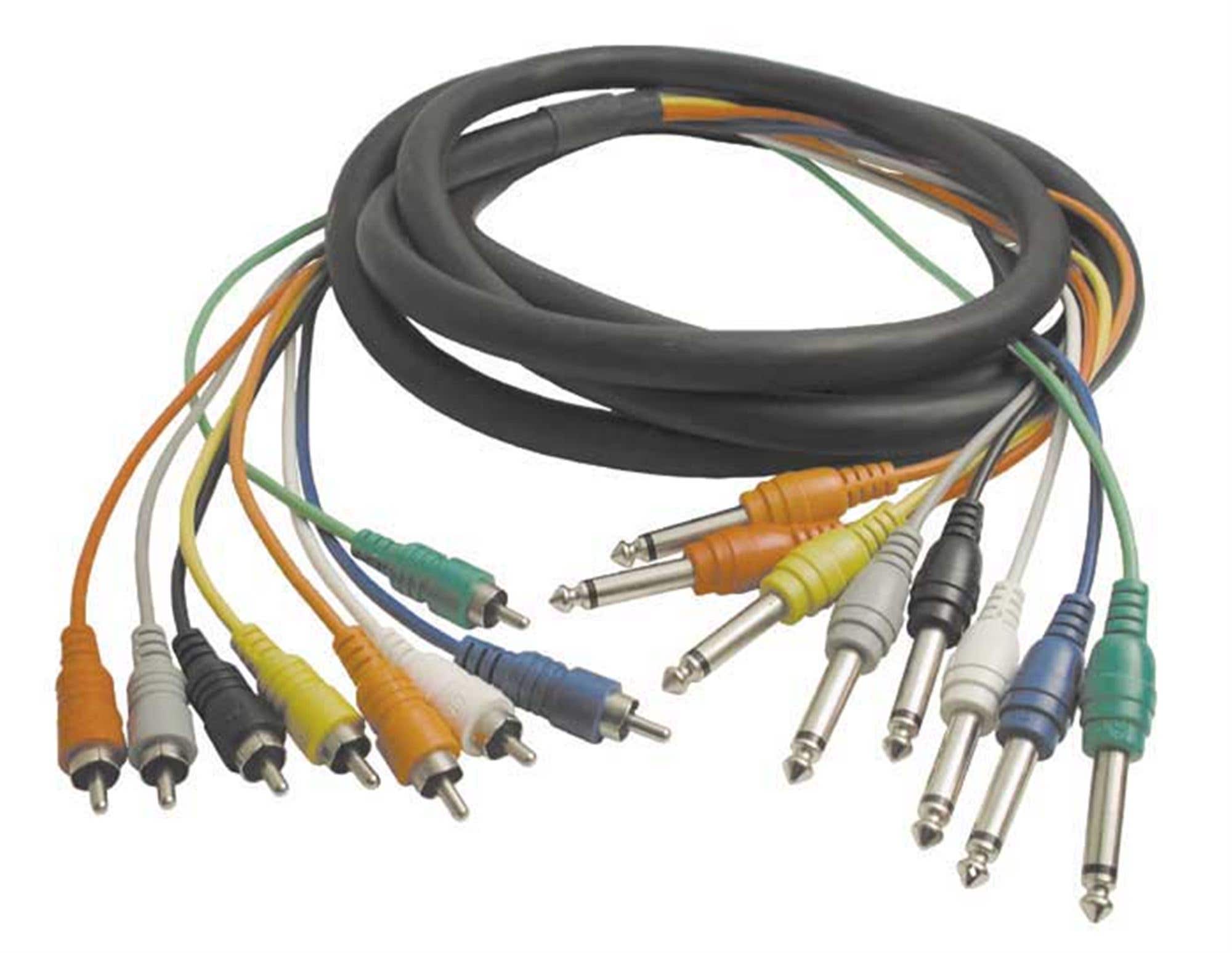 Hosa CPR802 Unbalanced Snake 1/4" TS to RCA 2 Meter