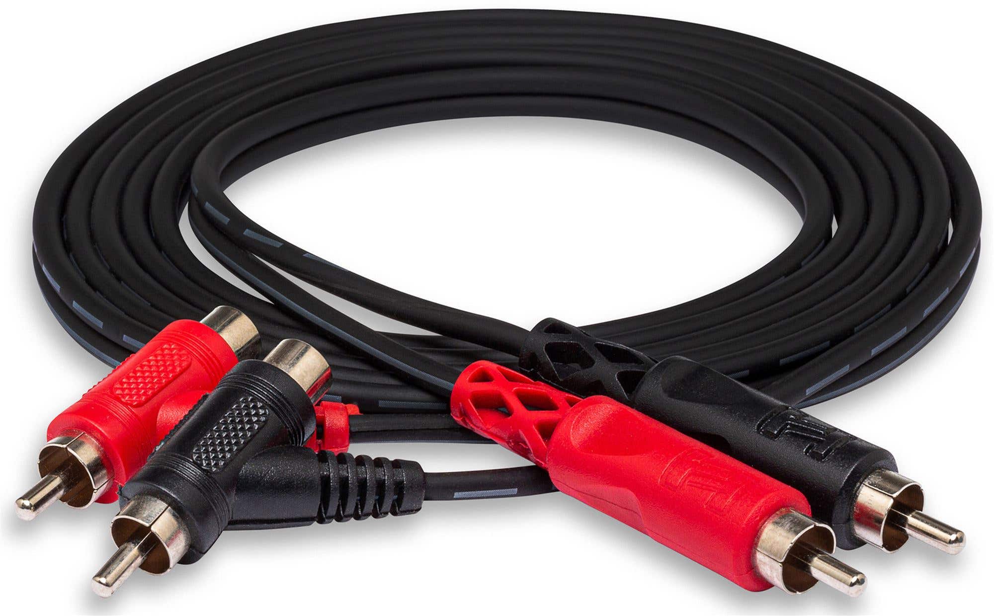 Hosa CRA-201PB Stereo Interconnect Dual RCA to Dual Piggyback RCA
