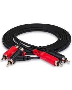 Hosa CRA-201PB Stereo Interconnect Dual RCA to Dual Piggyback RCA