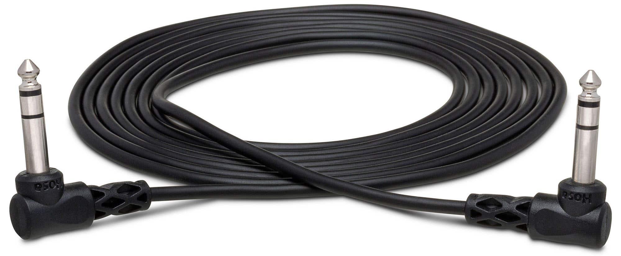 Hosa CSS-110RR Balanced Interconnect Right Angle Ends 1/4" TRS