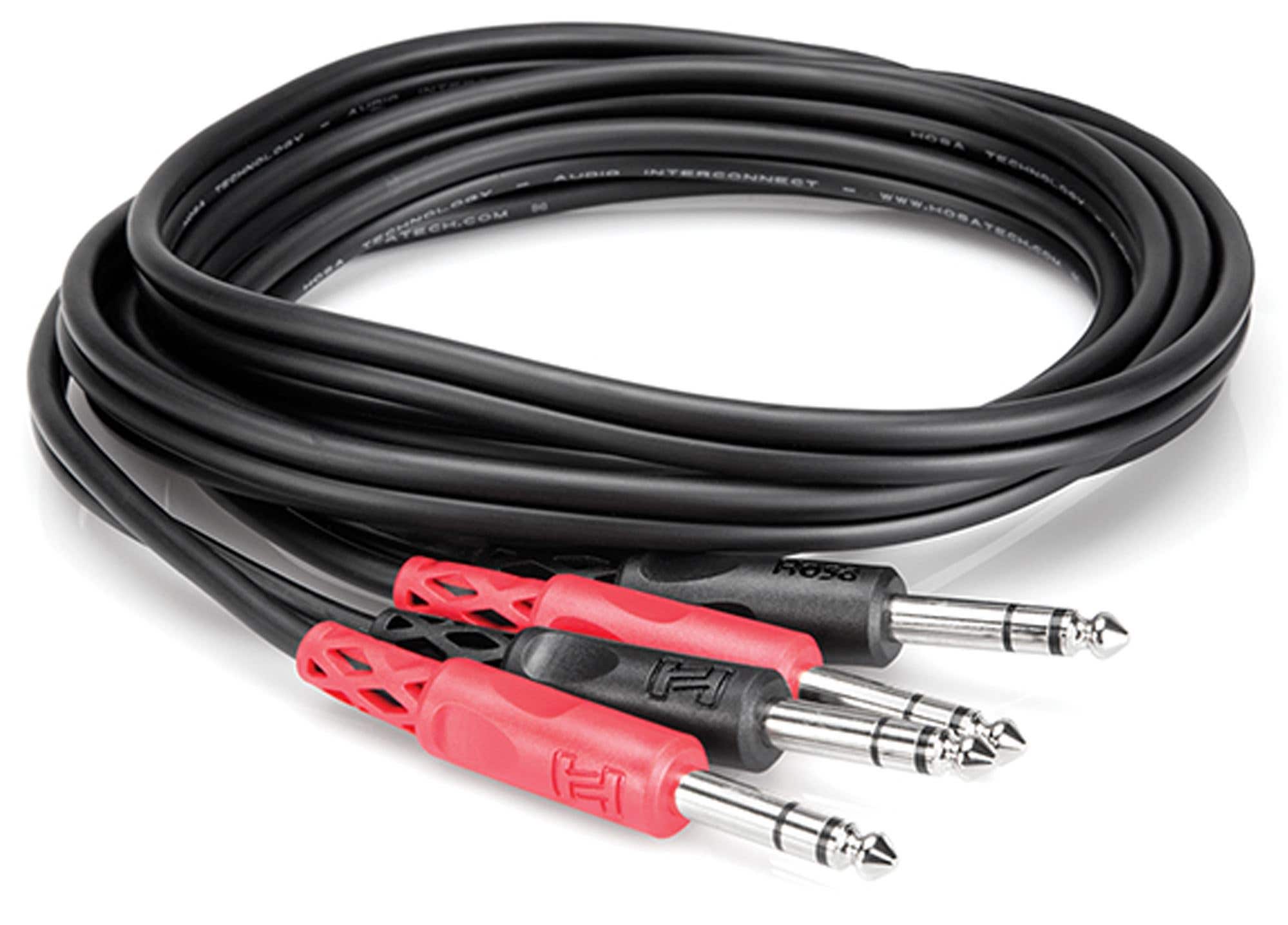 Hosa CSS203 Stereo Interconnect Dual 1/4" TRS Cable 3 Meter