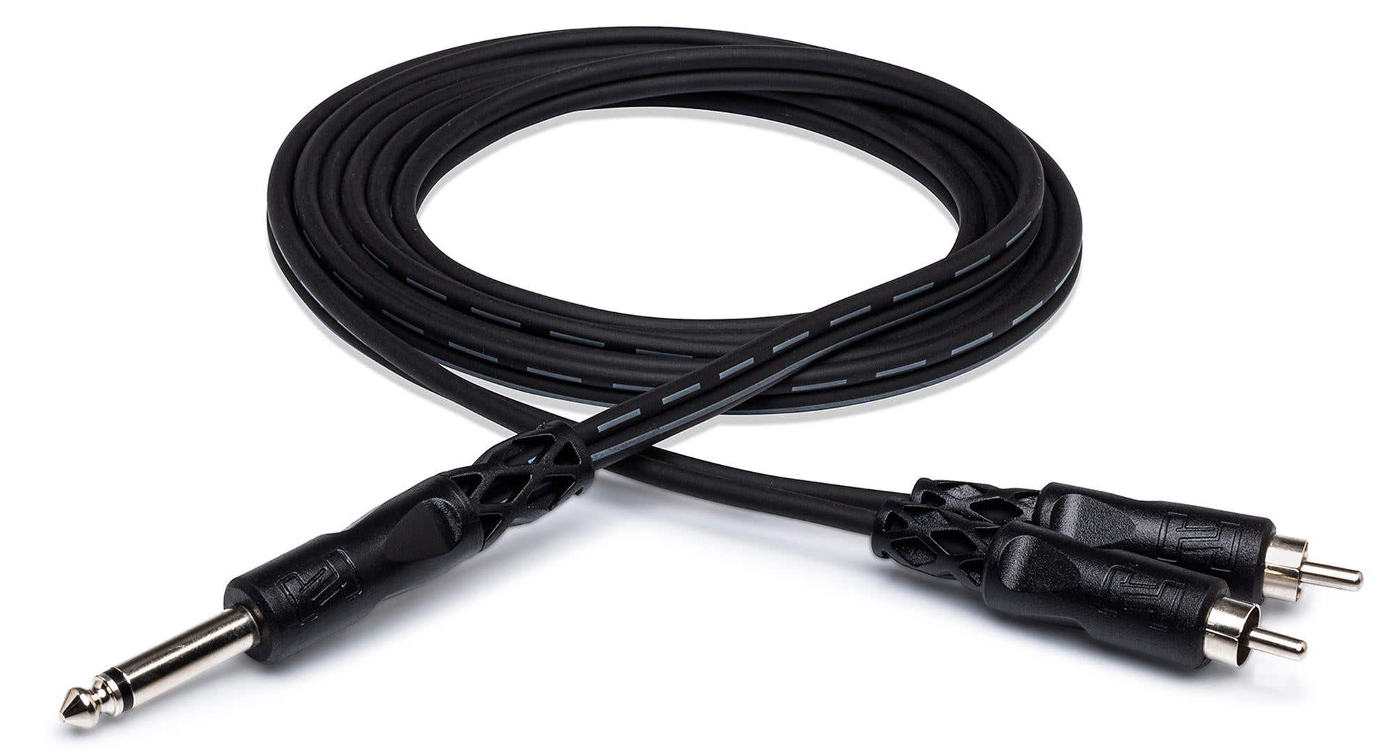 Hosa CYR-102 Y-Cable Hosa CYR-100 Y-Cable 1/4 inch TS to Dual RCA