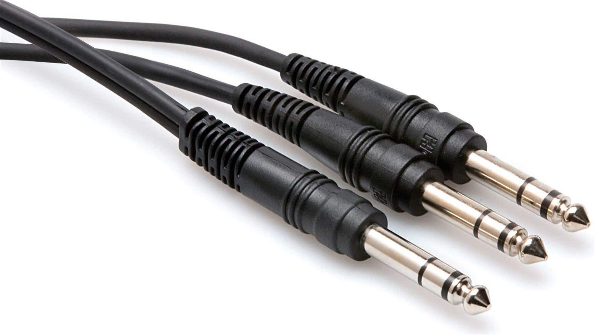 Hosa CYS-100 Y-Cable 1/4 TRS to Dual 1/4 TRS