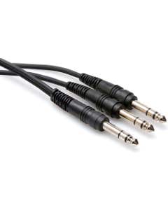 Hosa CYS-105 Y-Cable 1/4" TRS to Dual 1/4" TRS 5'