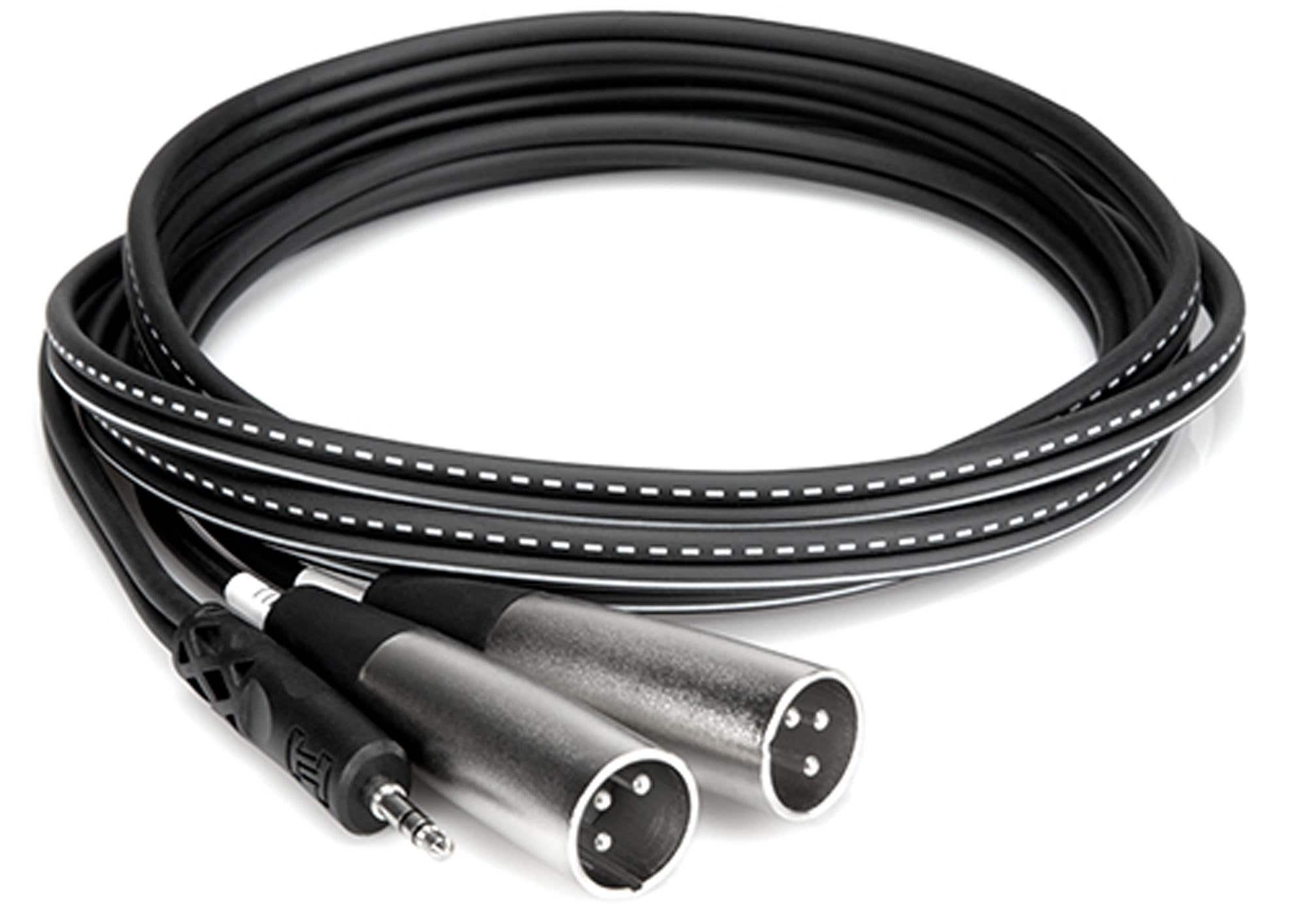 Hosa CYX403M Stereo Breakout 3.5mm TRS to Dual XLR Male 3 Meter