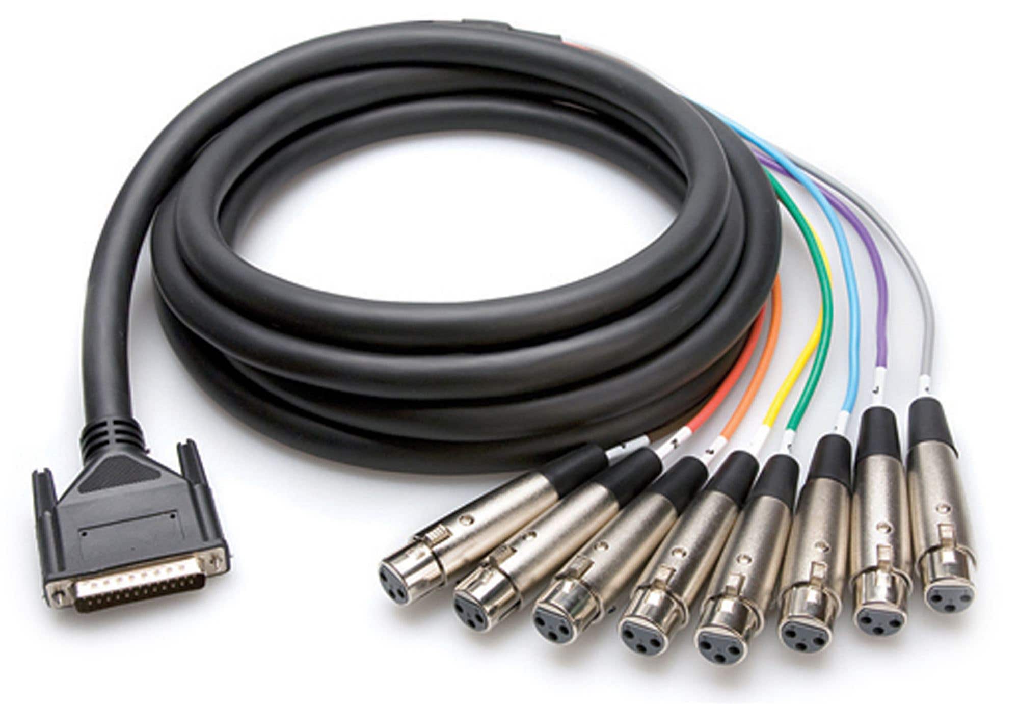 Hosa Cable DTF805 8 Channel D Sub to F XLR Recording Snake 9.9 Feet