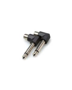 Hosa GPR123 RCA to 1/4 Inch TS Adaptors 2 In Box