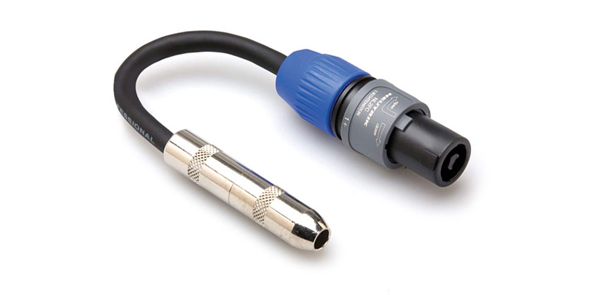 Hosa GSK116 1/4 Inch TS to Speakon Adaptor