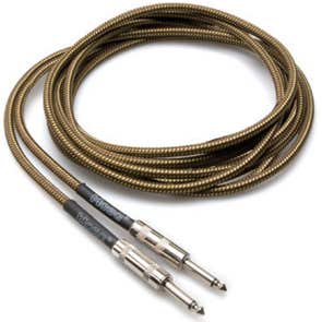 Hosa GTR518 Tweed Guitar Cable Straight 1/4 Inch to 1/4 Inch 18 Foot