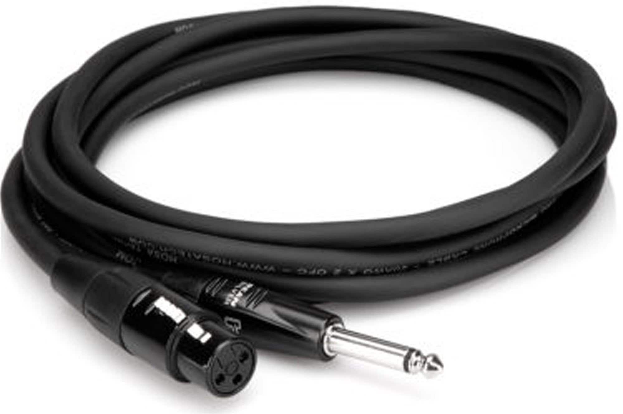 Hosa HMIC-000HZ Pro Microphone Cable XLR3F to 1/4" TS